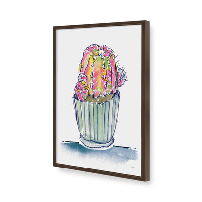 [Color:Brown], Picture of art in a Brown frame of the corner