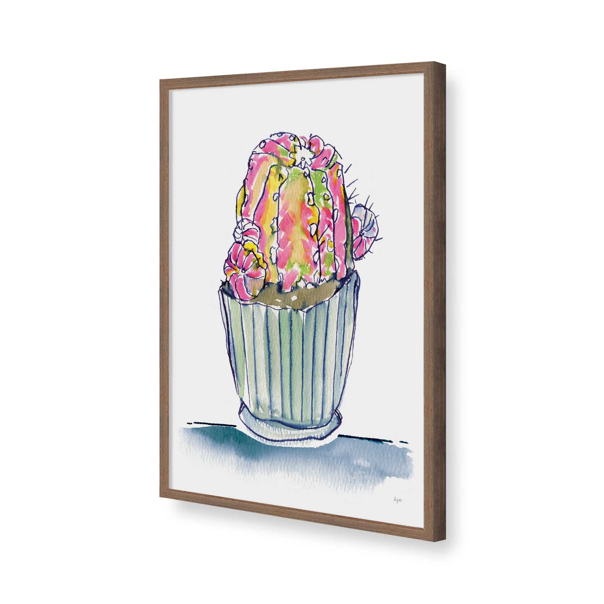 [Color:Walnut], Picture of art in a Walnut frame of the corner