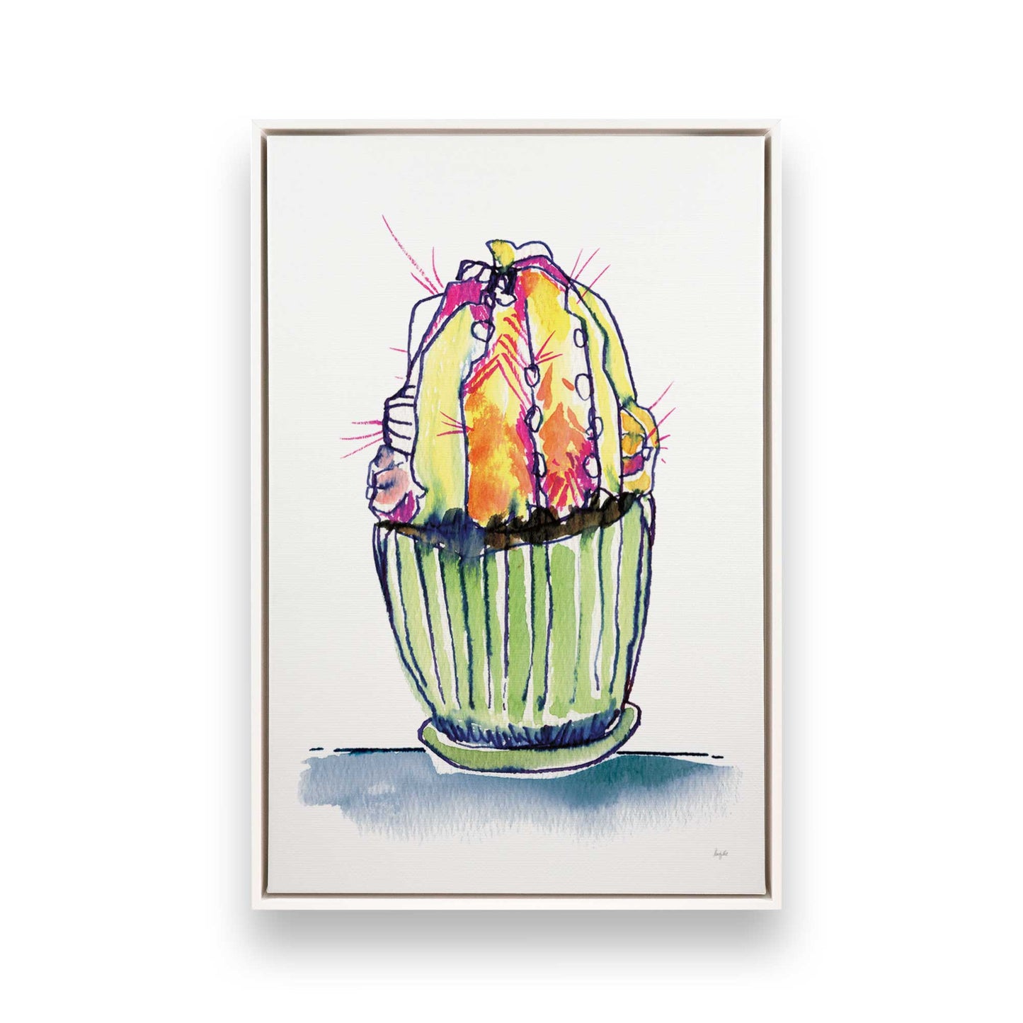 [Color:Opaque White], Picture of art in a White frame