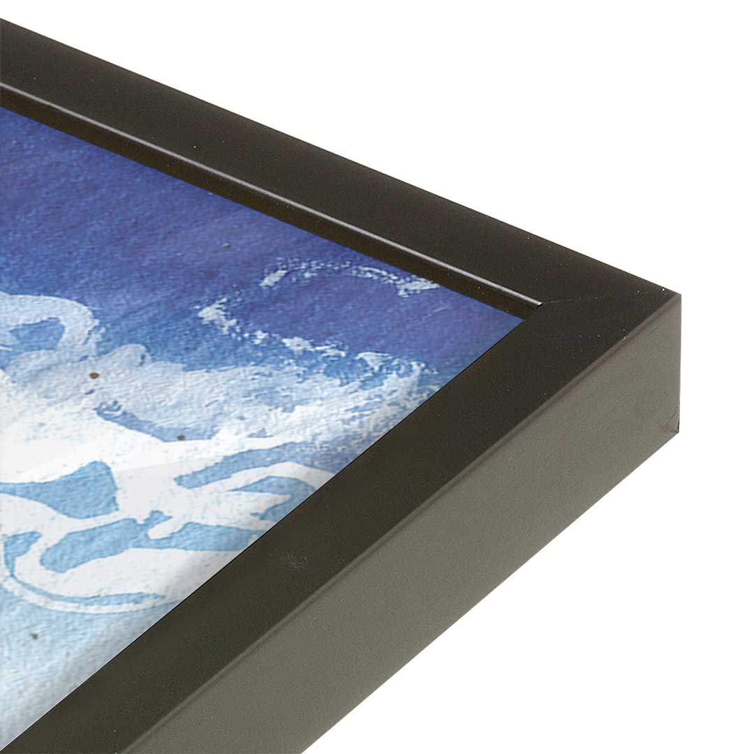 [Color:Satin Black], Picture of art in a Satin Black frame at an angle
