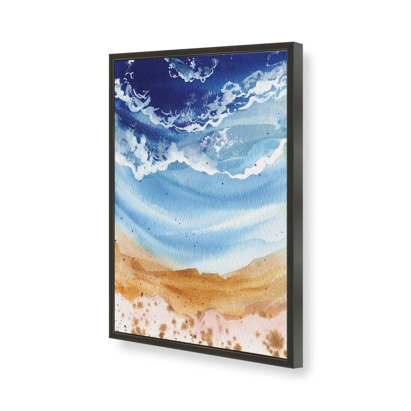 [Color:Satin Black], Picture of art in a Satin Black frame of the corner