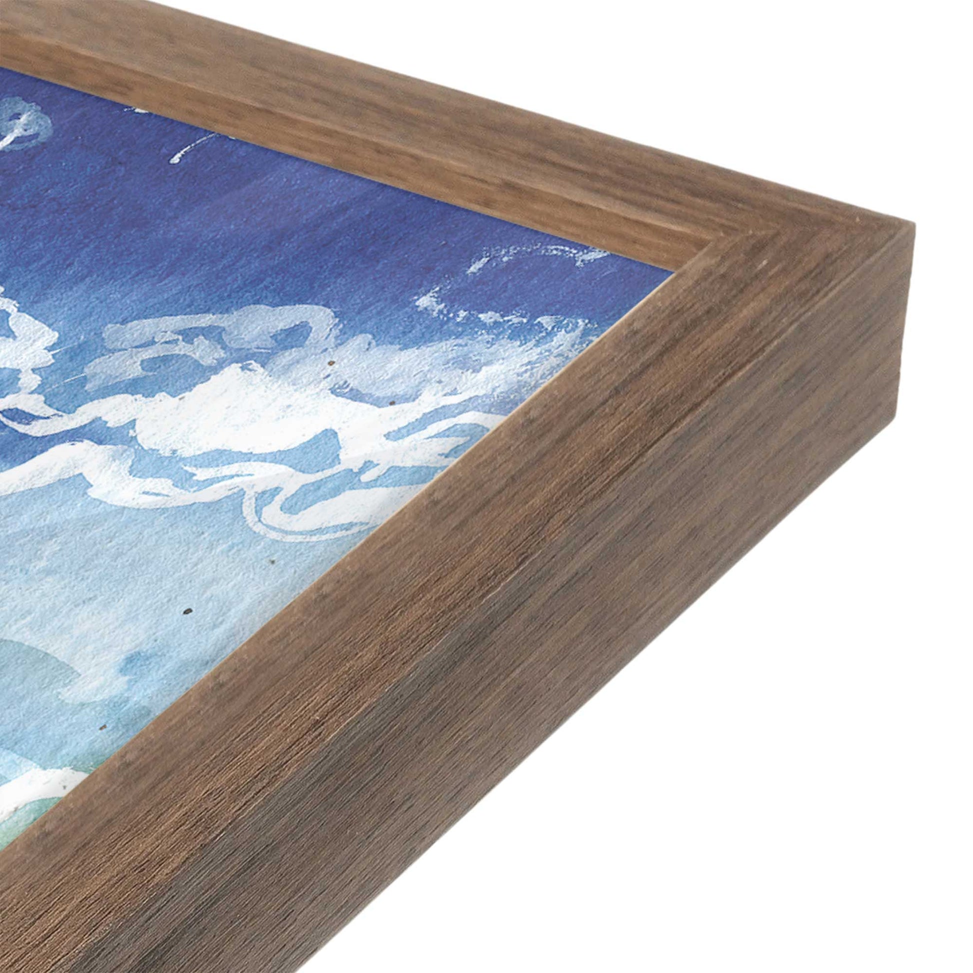 [Color:Walnut], Picture of art in a Walnut frame at an angle