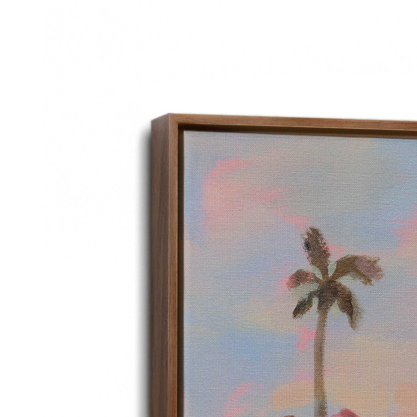 [Color:Walnut], Picture of art in a Walnut frame at an angle