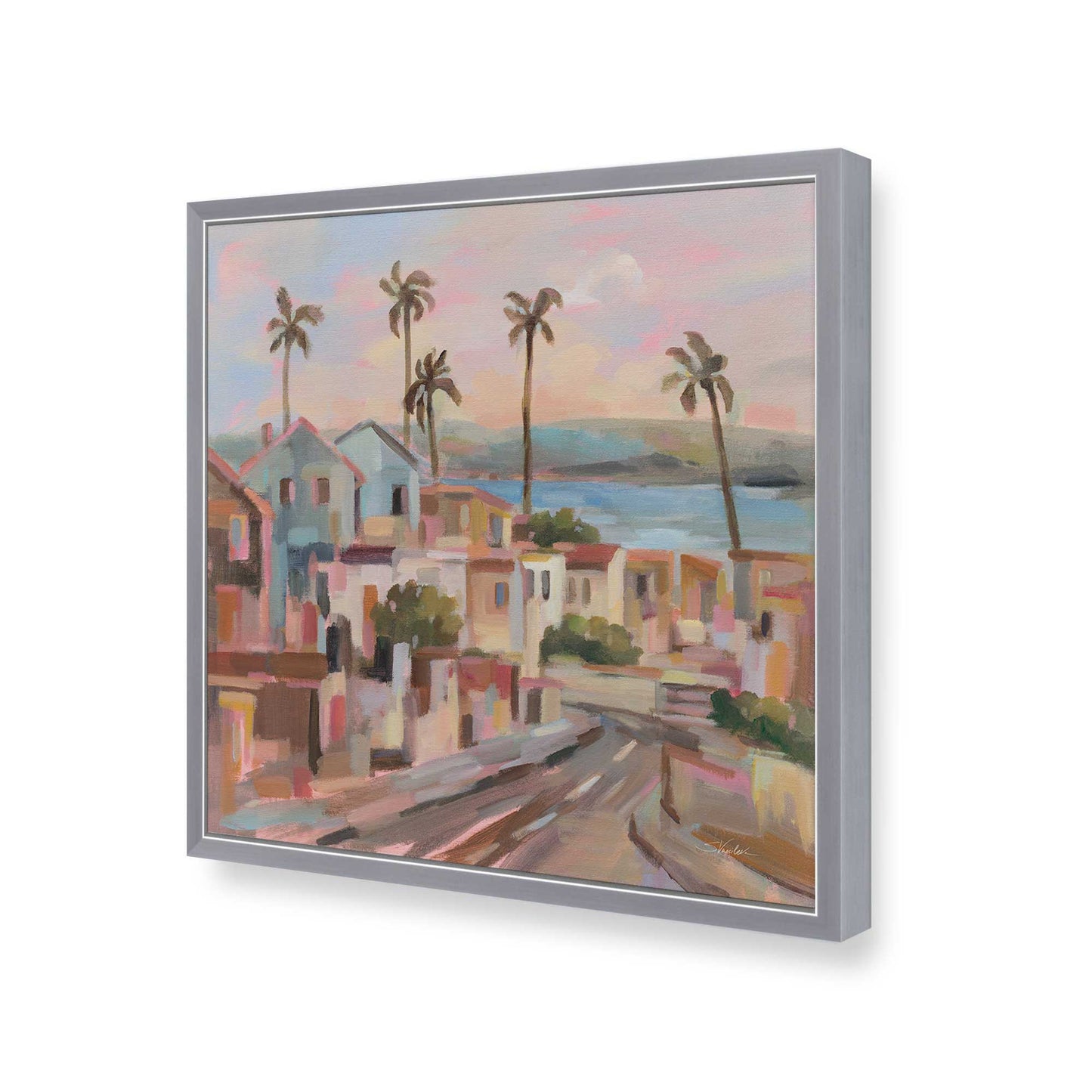 [Color:Polished Chrome], Picture of art in a Polished Chrome frame of the corner