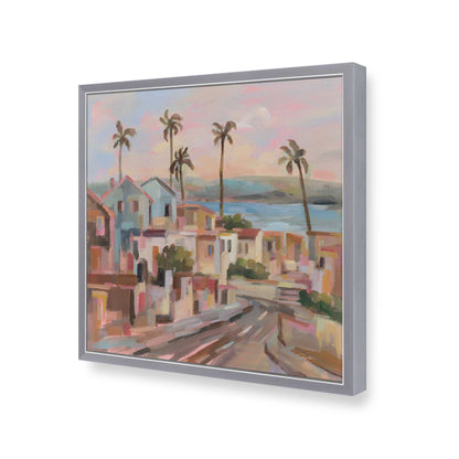 [Color:Polished Chrome], Picture of art in a Polished Chrome frame of the corner