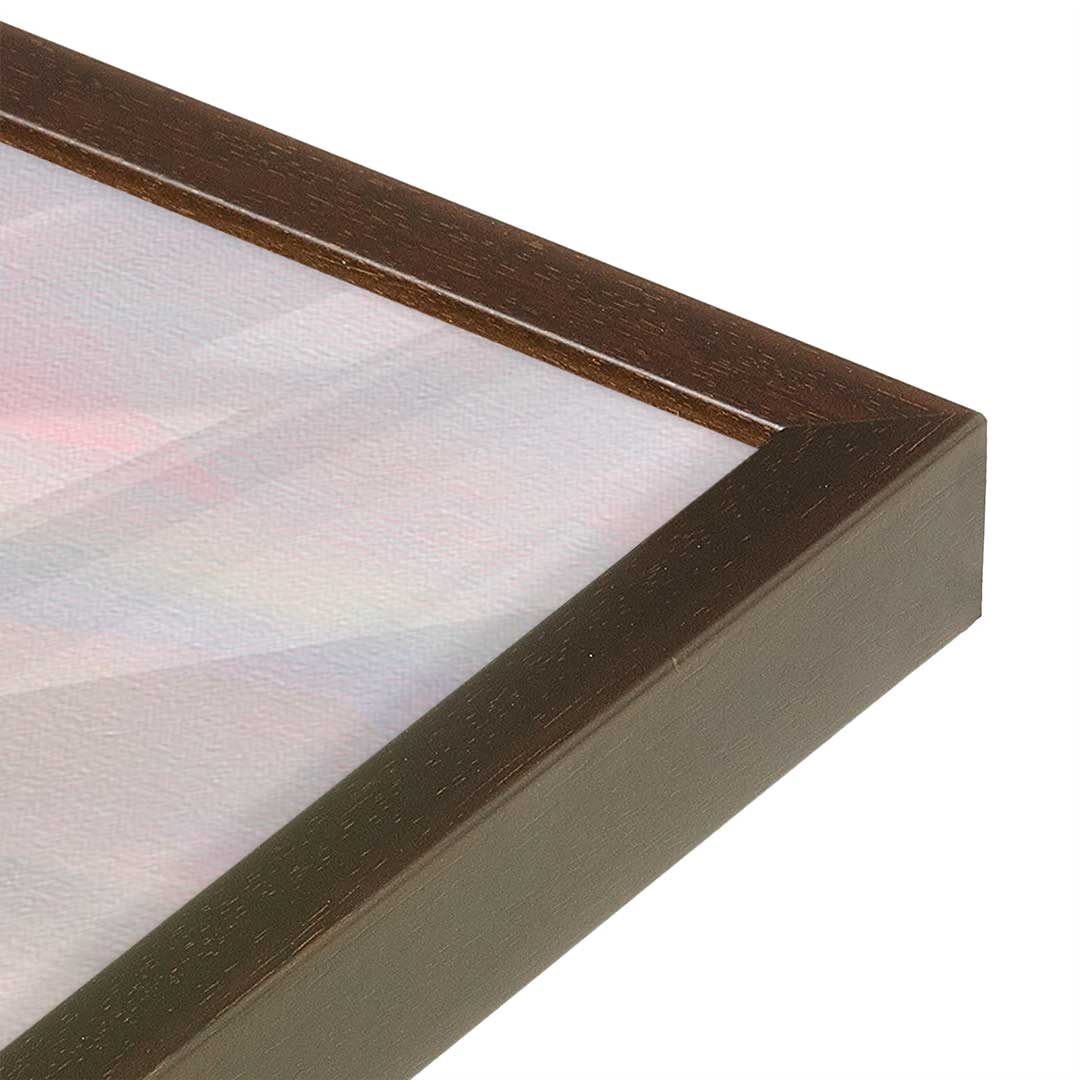 [Color:Espresso], Picture of art in a Espresso frame at an angle