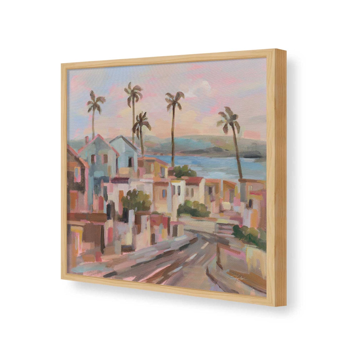 [Color:American Maple], Picture of art in a American Maple frame of the corner