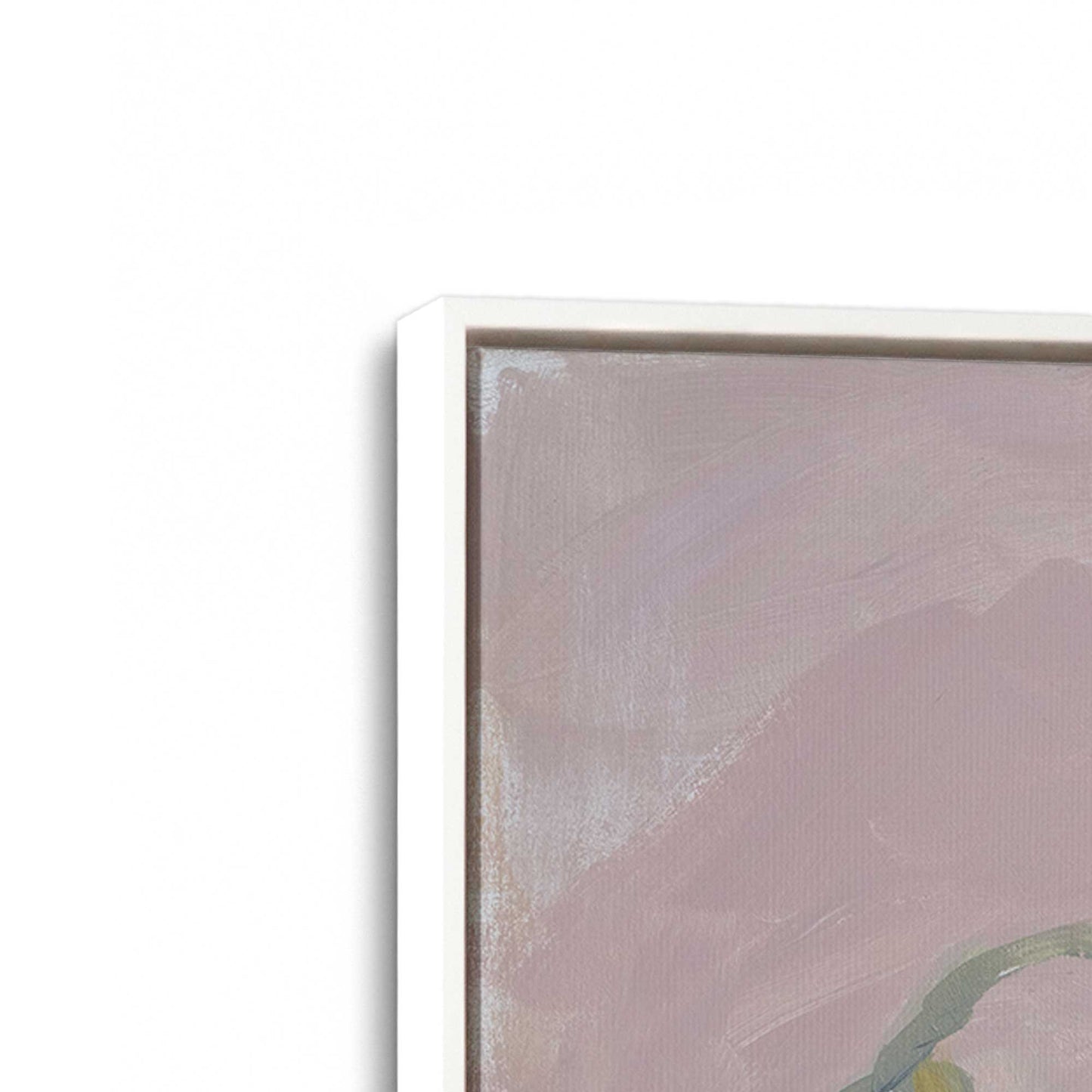 [Color:Opaque White], Picture of art in a White frame at an angle