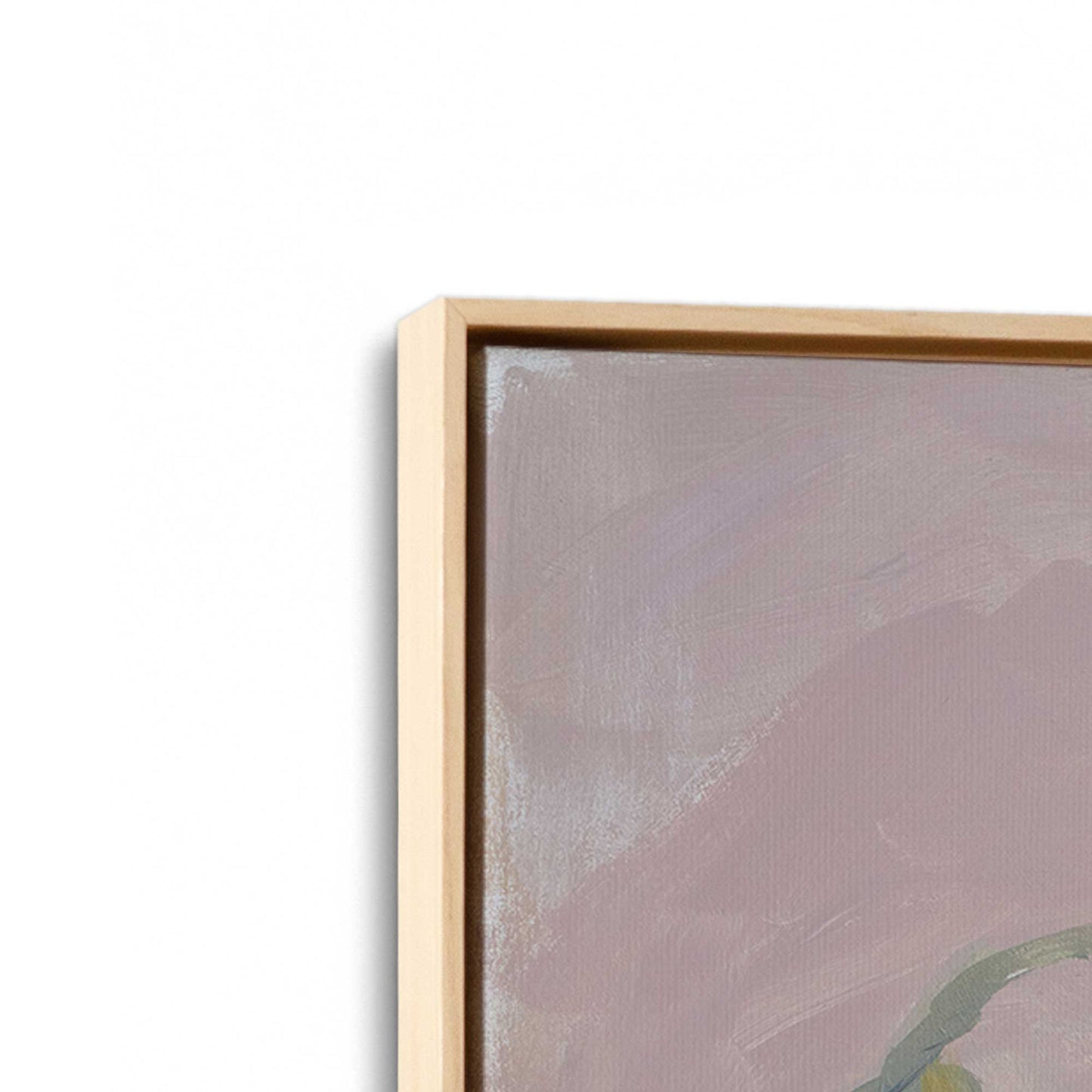 [Color:American Maple], Picture of art in a American Maple frame at an angle
