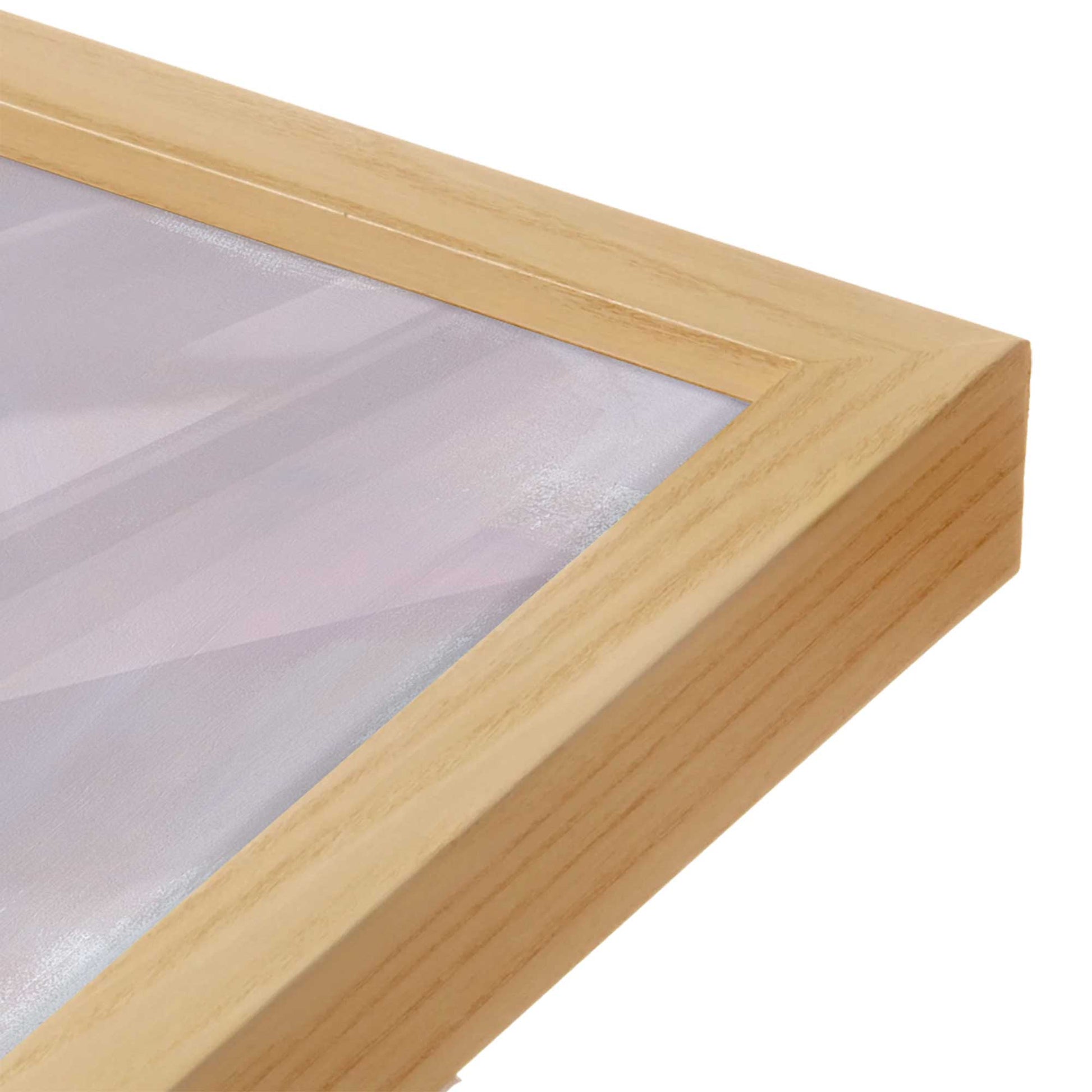 [Color:American Maple], Picture of art in a American Maple frame at an angle