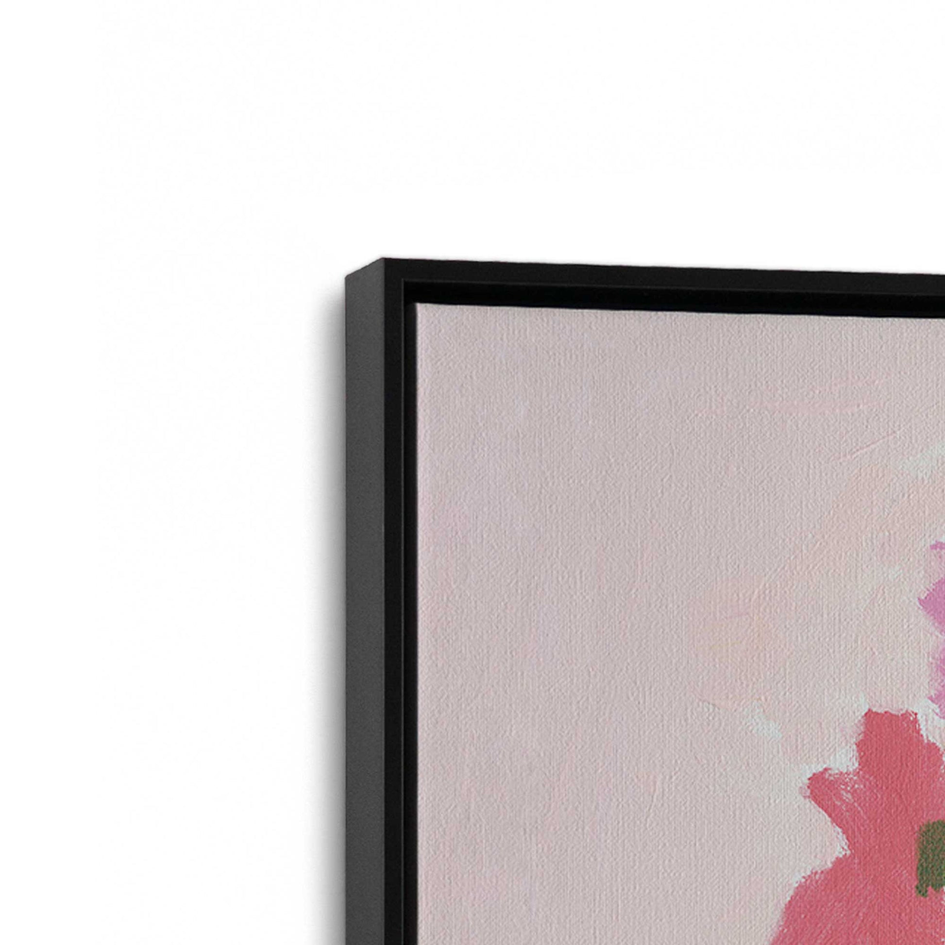 [Color:Satin Black], Picture of art in a Satin Black frame at an angle