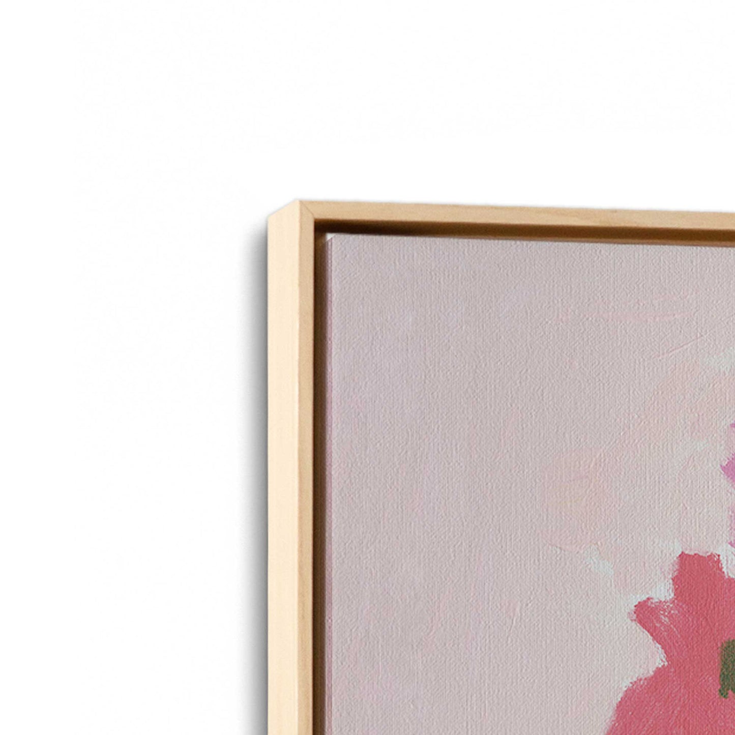 [Color:American Maple], Picture of art in a American Maple frame at an angle