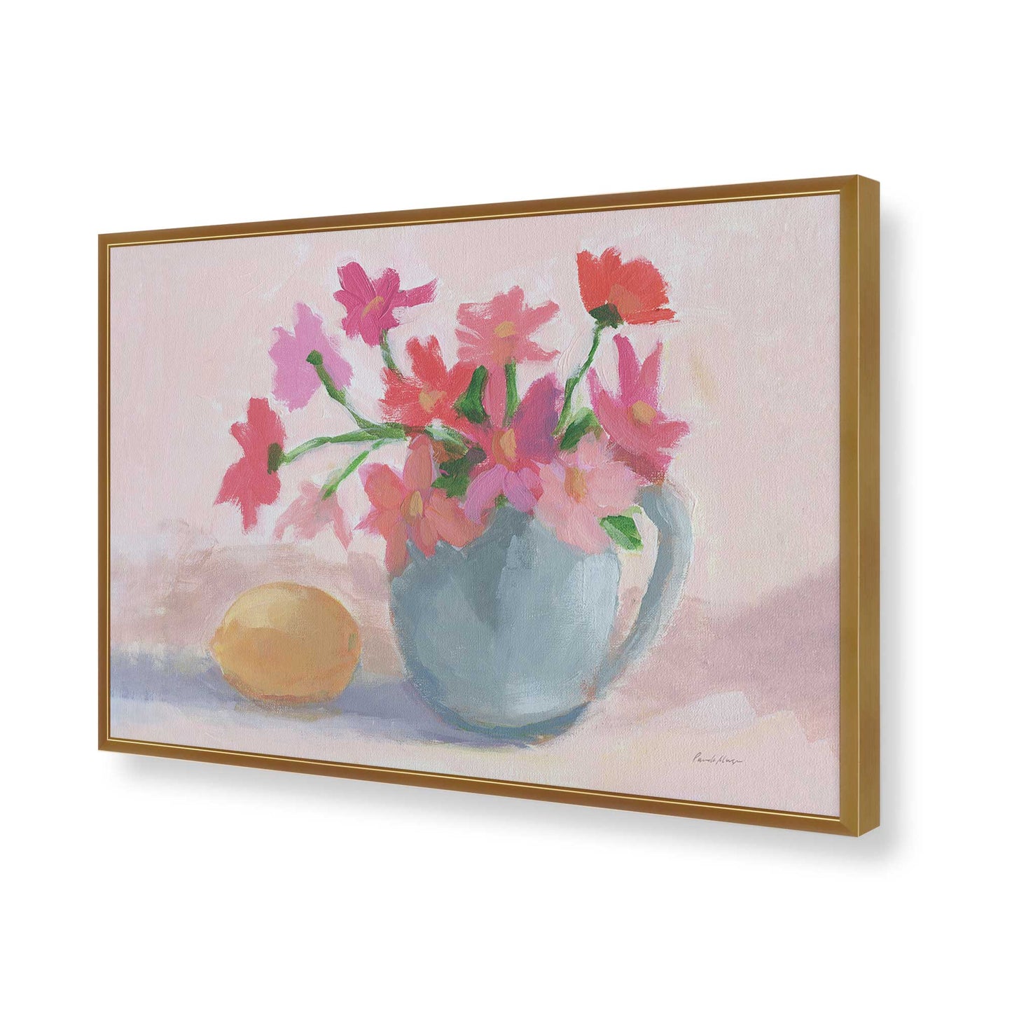 [Color:Polished Gold], Picture of art in a Polished Gold frame of the corner