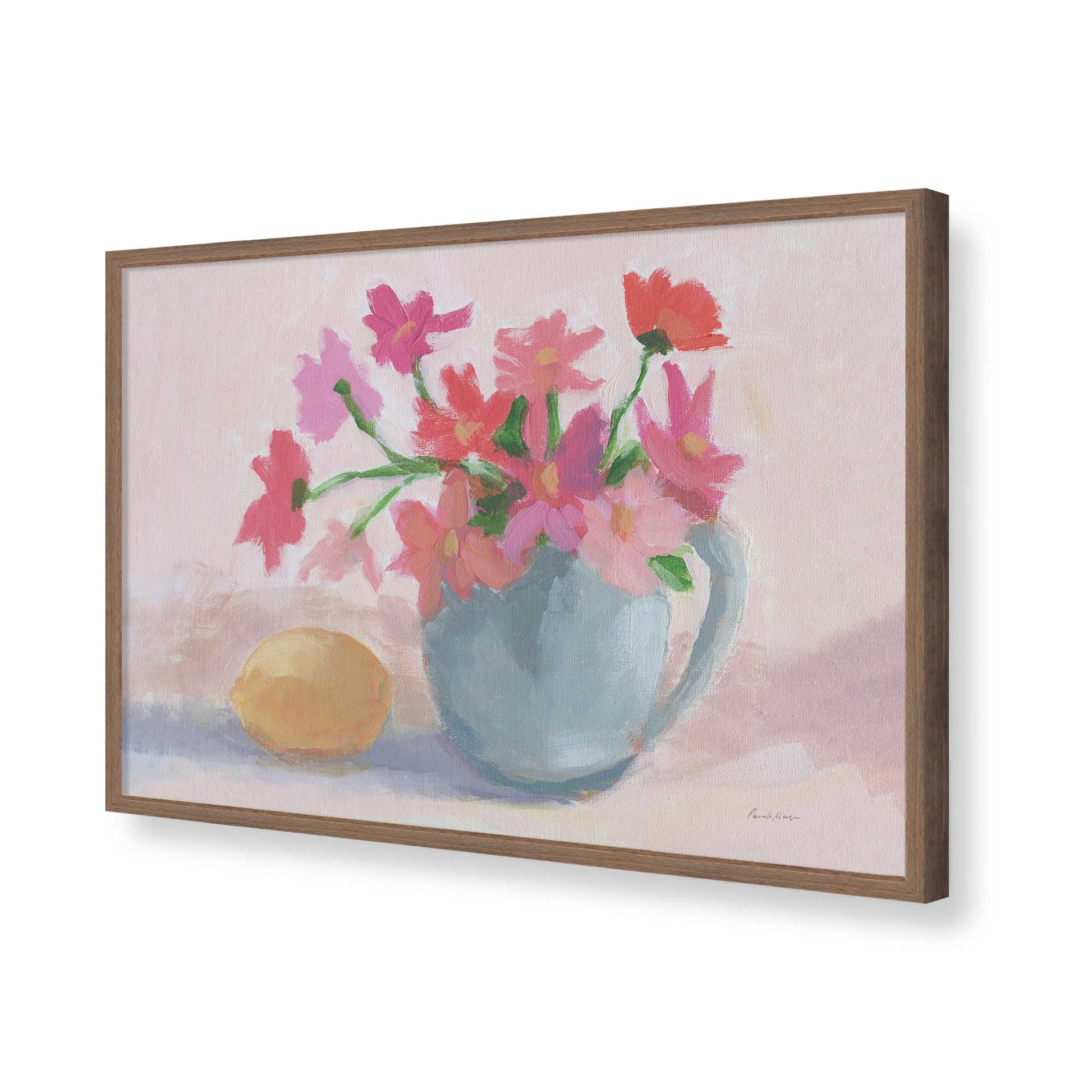 [Color:Walnut], Picture of art in a Walnut frame of the corner