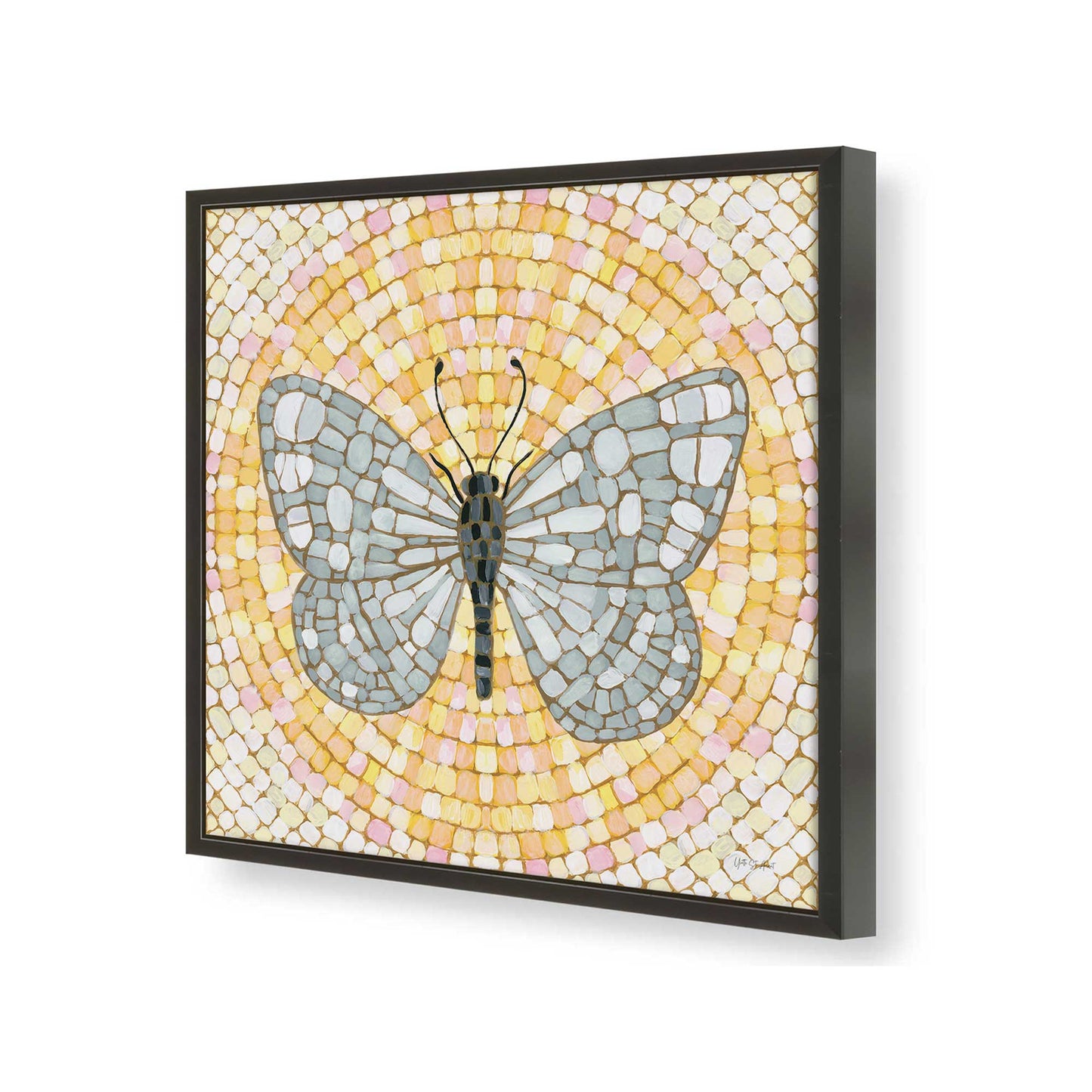 [Color:Satin Black], Picture of art in a Satin Black frame of the corner
