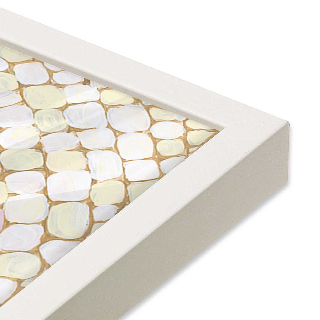 [Color:Opaque White], Picture of art in a Opaque White frame at an angle