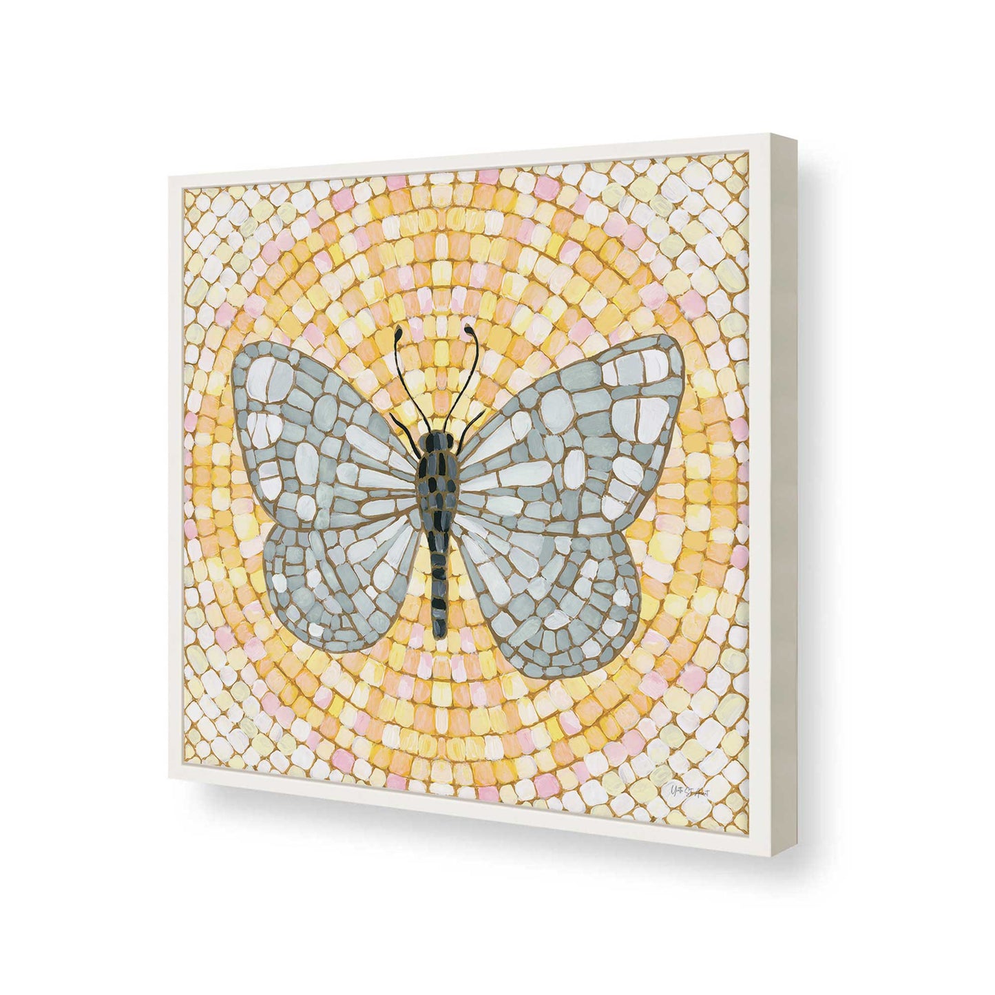 [Color:Opaque White], Picture of art in a Opaque White frame of the corner