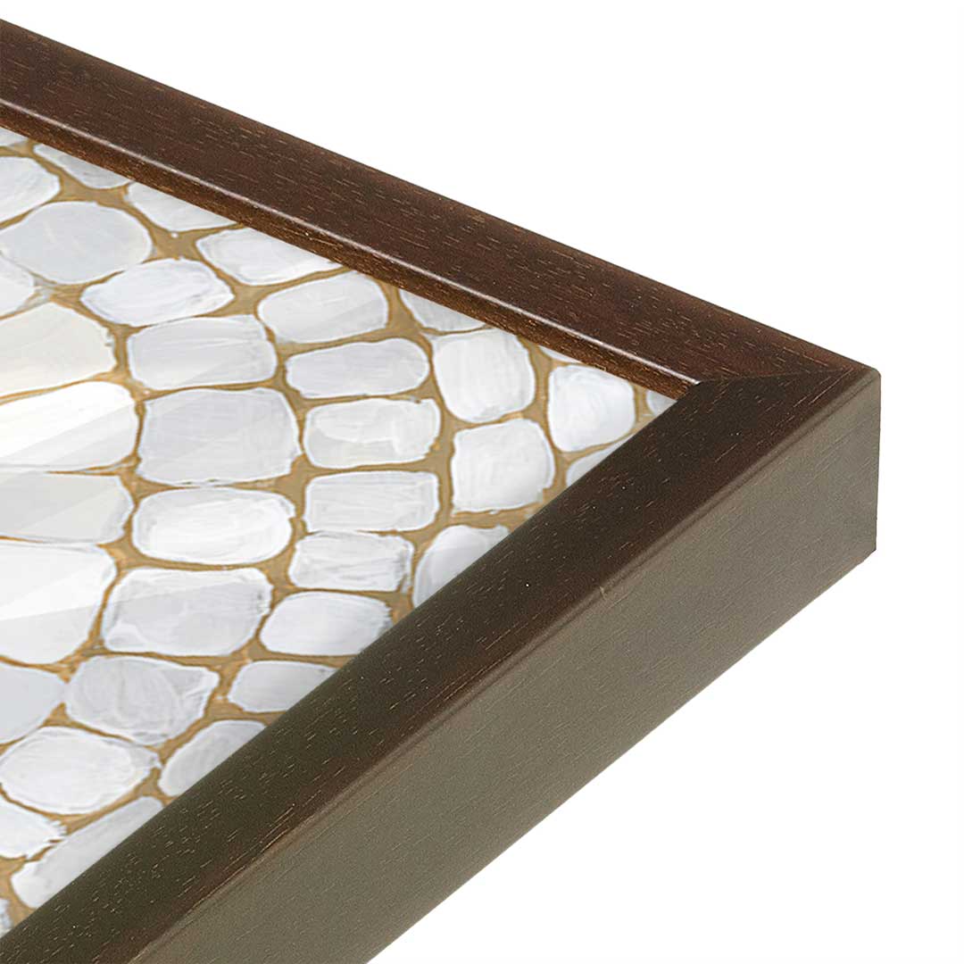[Color:Espresso], Picture of art in a Espresso frame at an angle