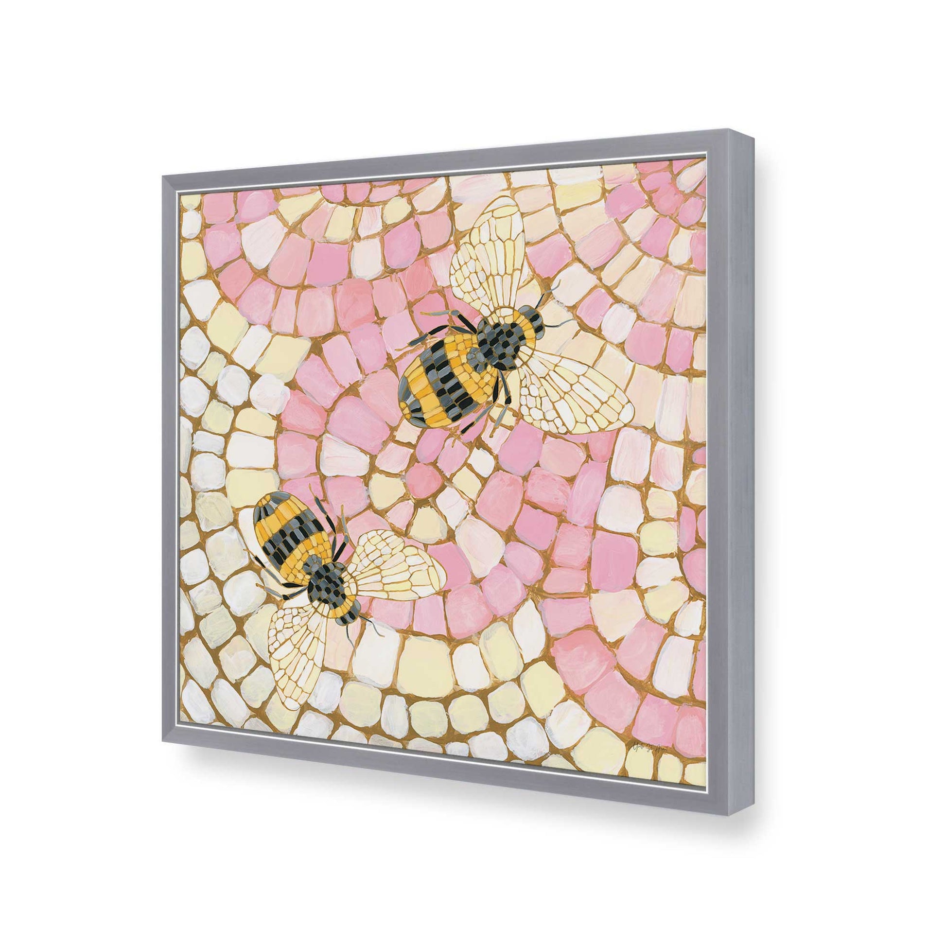 [Color:Polished Chrome], Picture of art in a Polished Chrome frame of the corner