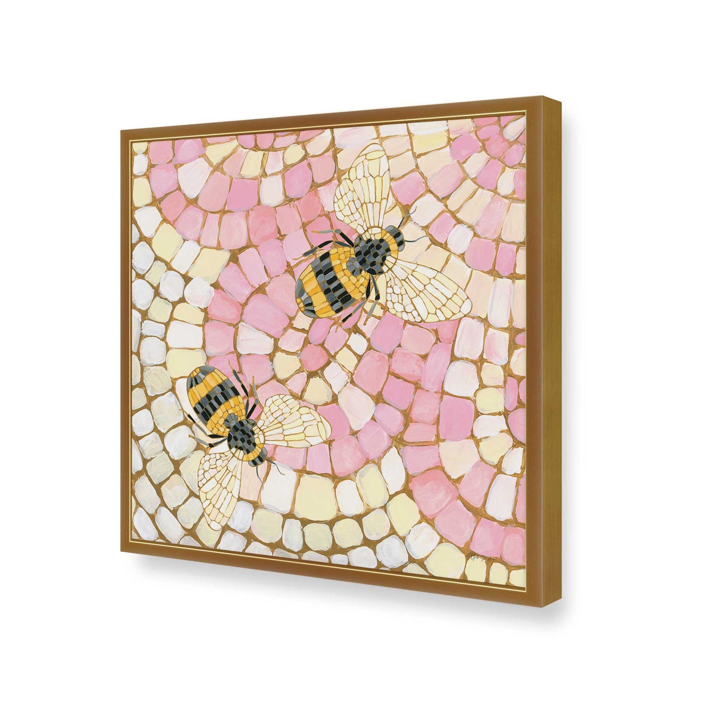 [Color:Polished Gold], Picture of art in a Polished Gold frame of the corner