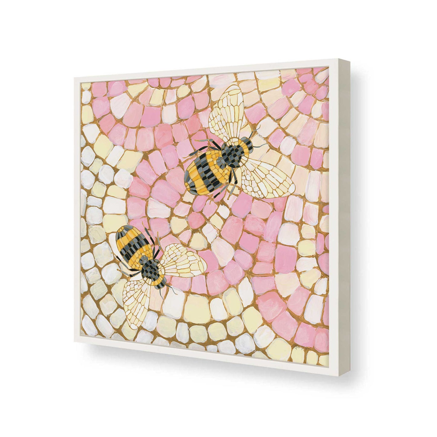 [Color:Opaque White], Picture of art in a Opaque White frame of the corner