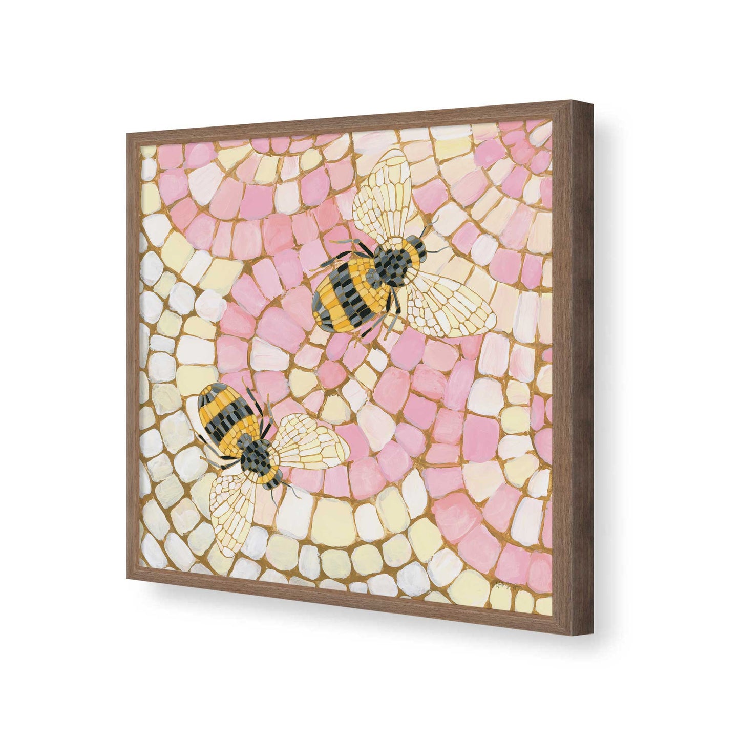 [Color:Walnut], Picture of art in a Walnut frame of the corner