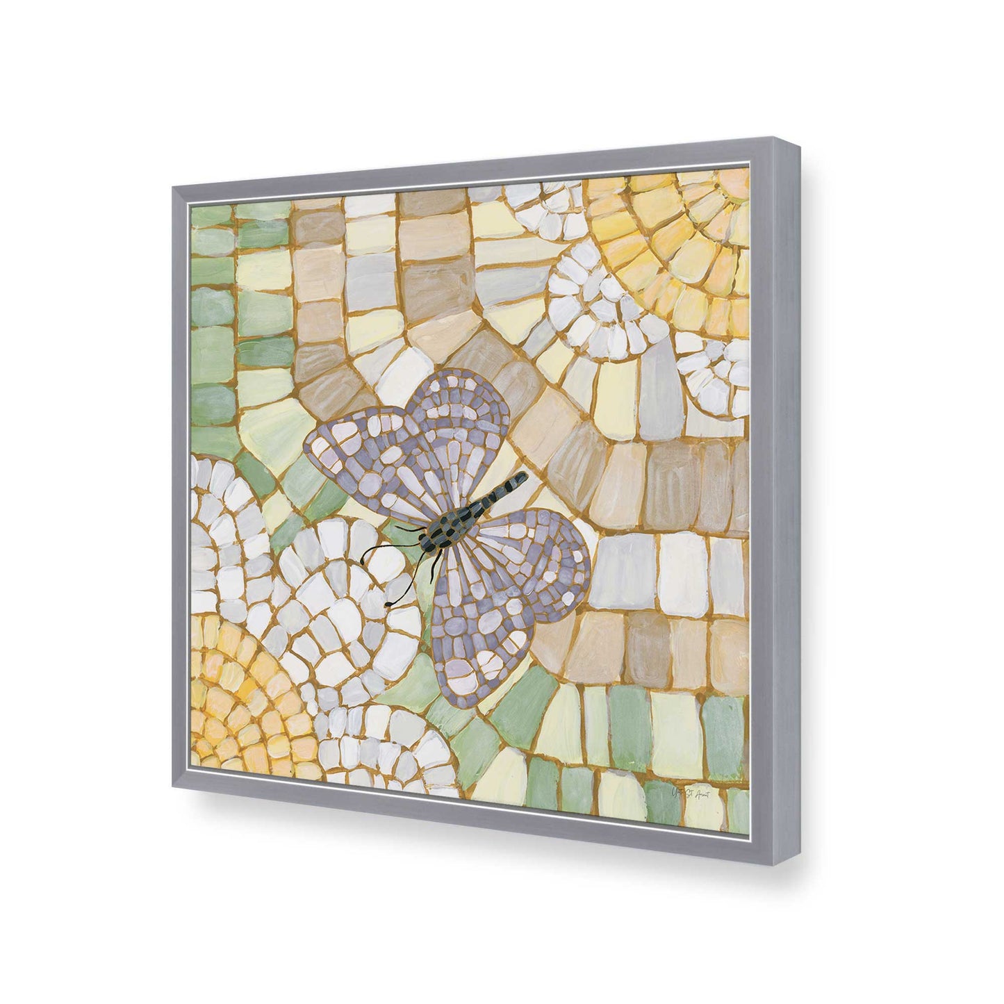 [Color:Polished Chrome], Picture of art in a Polished Chrome frame of the corner