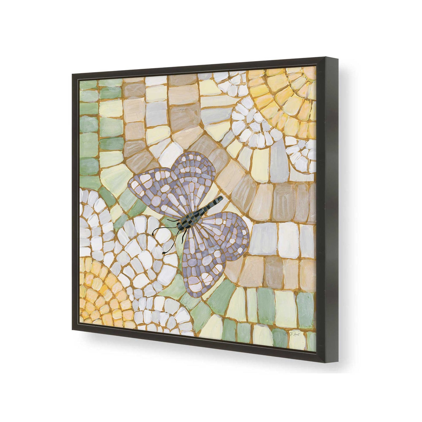 [Color:Satin Black], Picture of art in a Satin Black frame of the corner