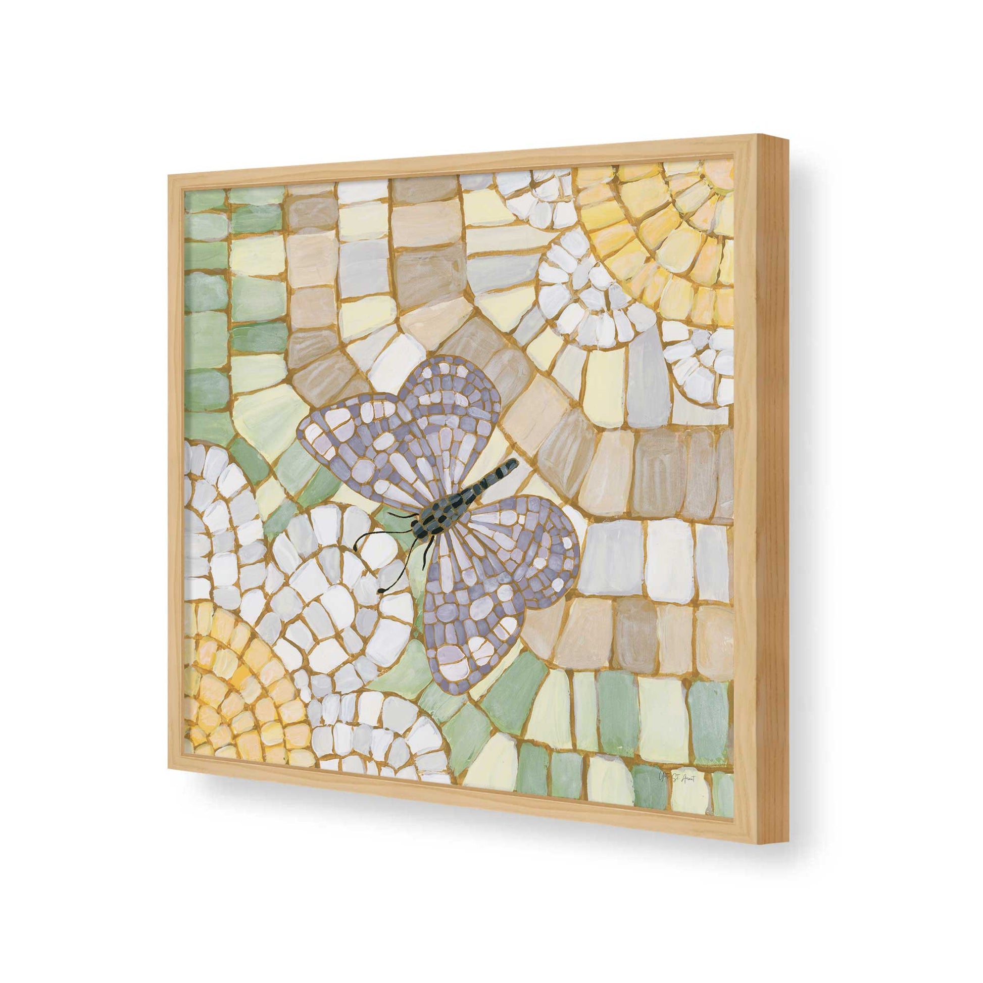 [Color:American Maple], Picture of art in a American Maple frame of the corner