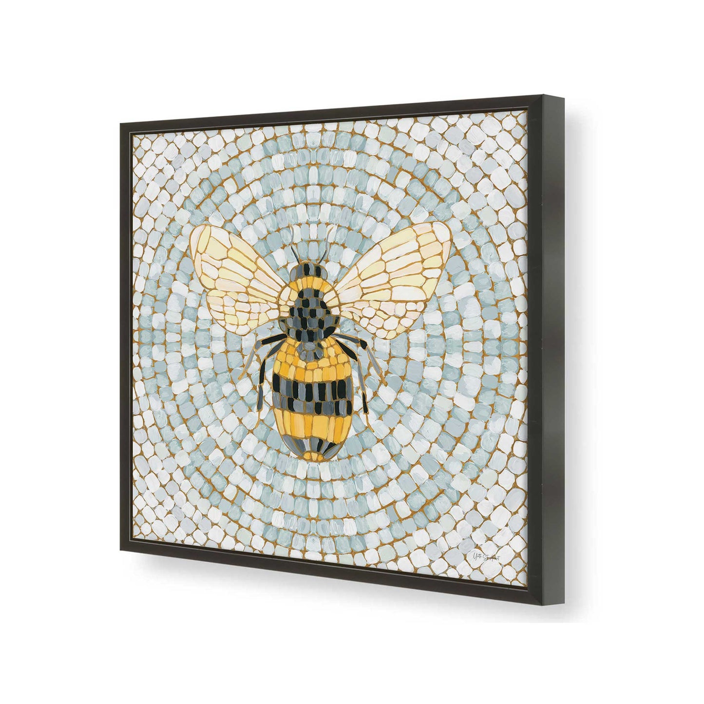 [Color:Satin Black], Picture of art in a Satin Black frame of the corner