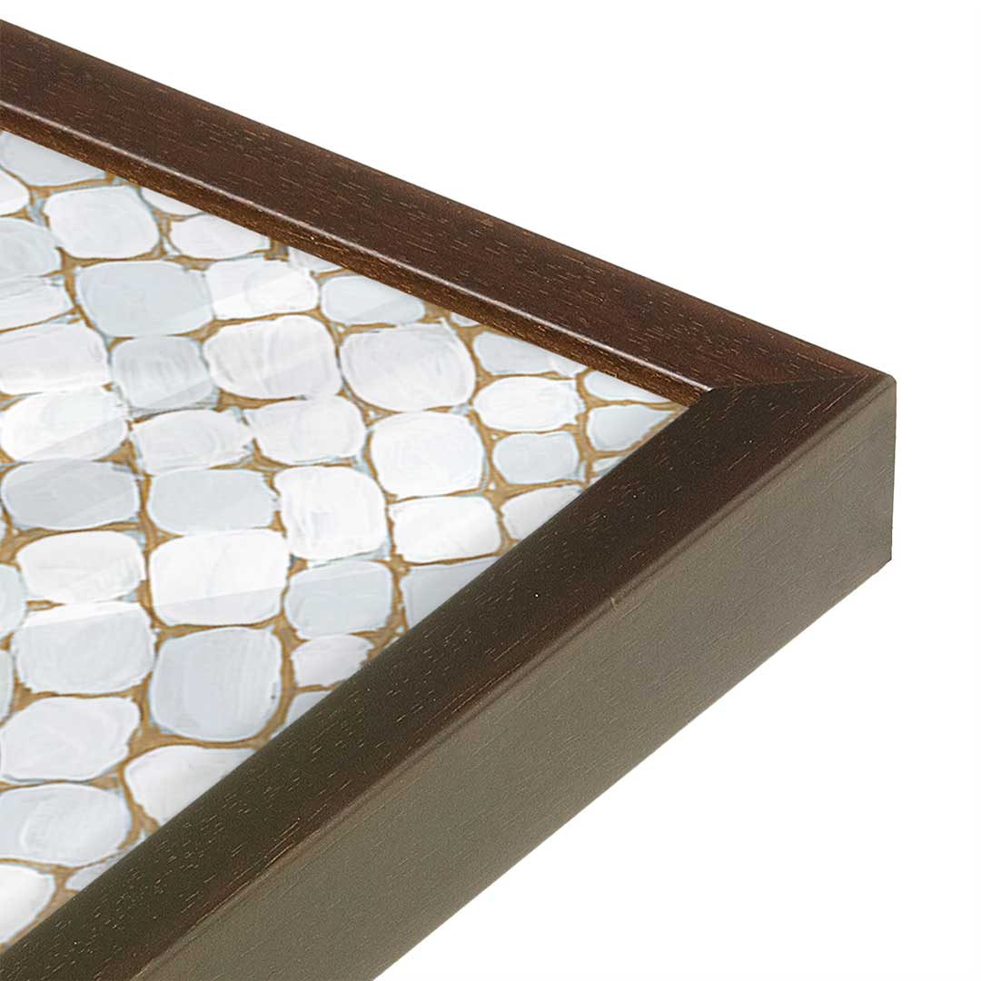 [Color:Espresso], Picture of art in a Espresso frame at an angle