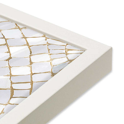 [Color:Opaque White], Picture of art in a Opaque White frame at an angle