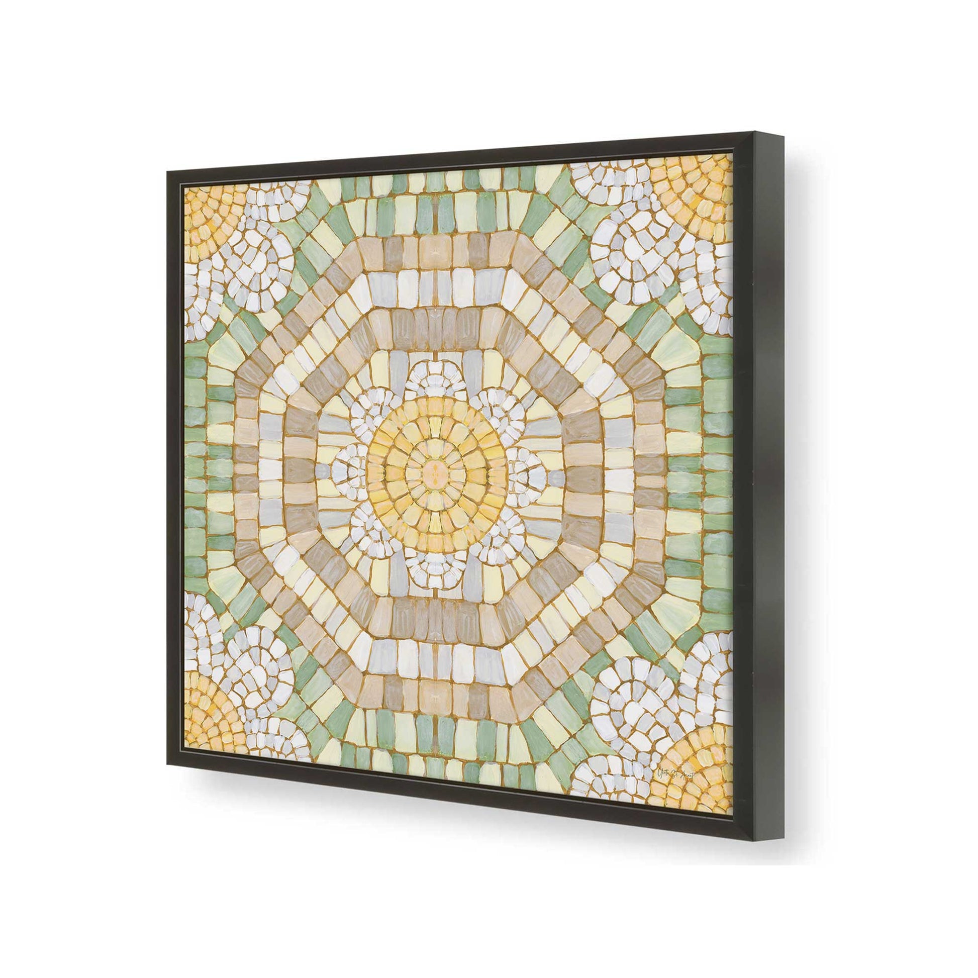 [Color:Satin Black], Picture of art in a Satin Black frame of the corner