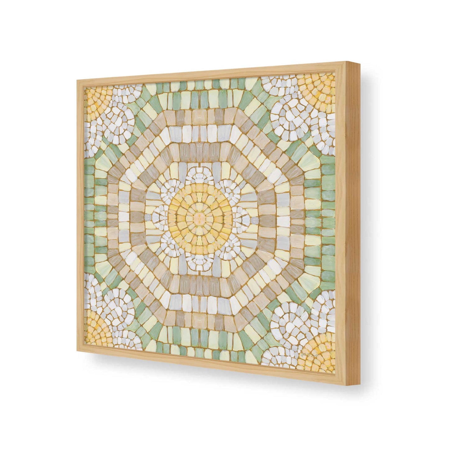 [Color:American Maple], Picture of art in a American Maple frame of the corner