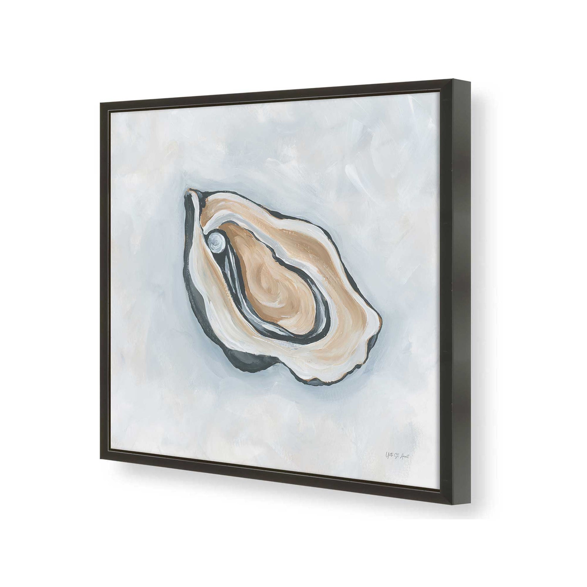 [Color:Satin Black], Picture of art in a Satin Black frame of the corner