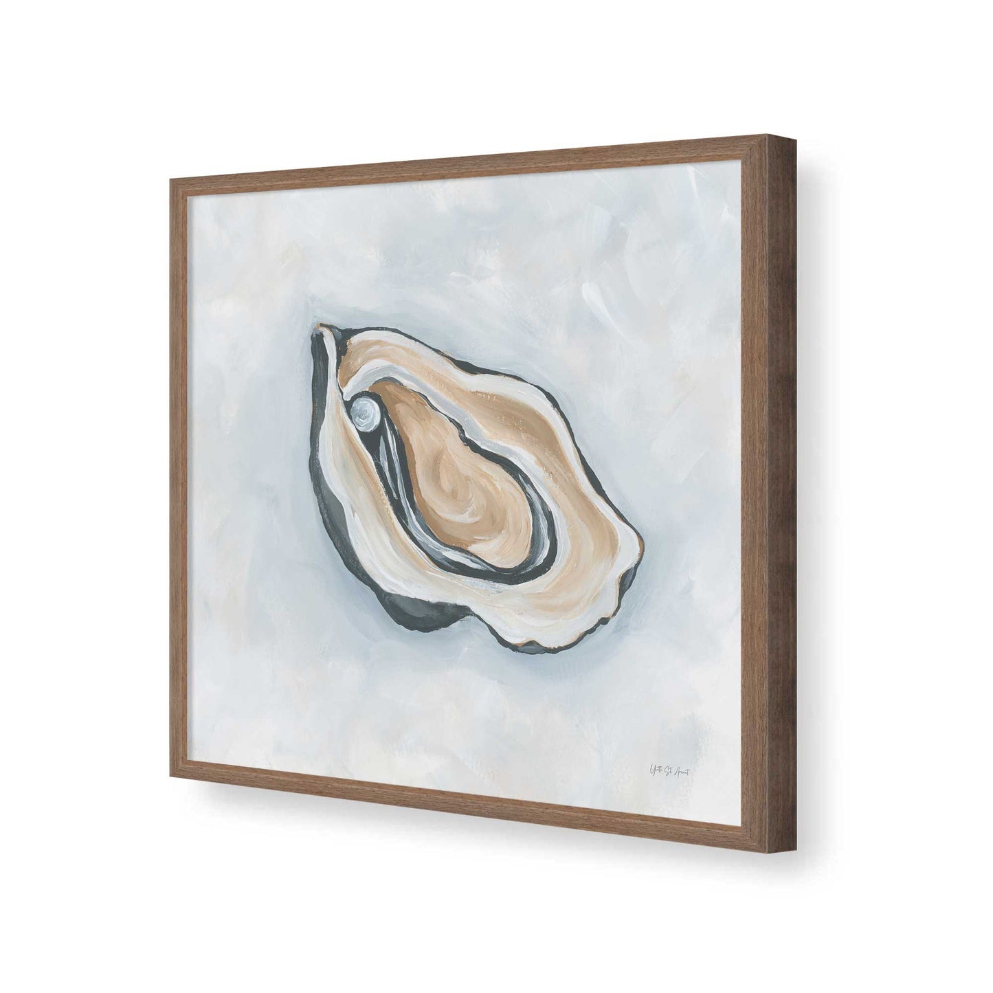 [Color:Walnut], Picture of art in a Walnut frame of the corner