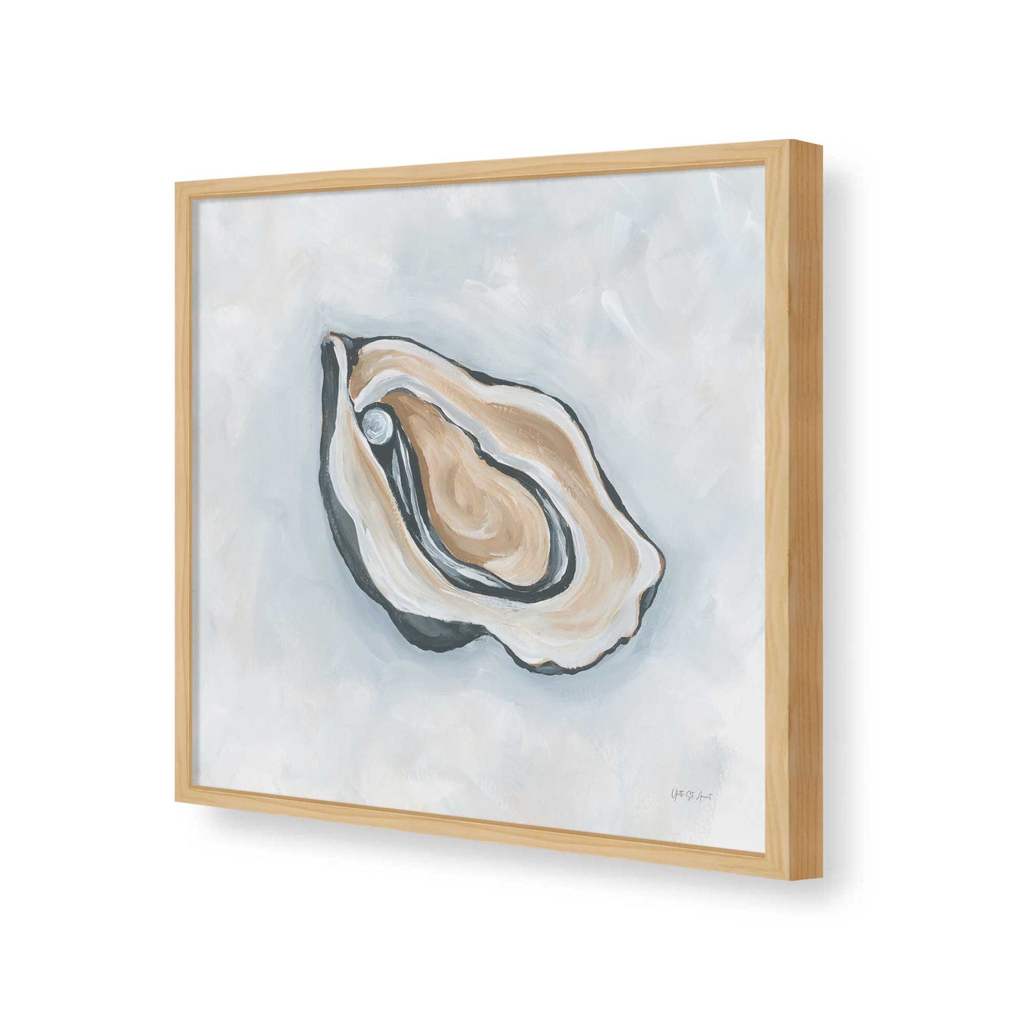 [Color:American Maple], Picture of art in a American Maple frame of the corner