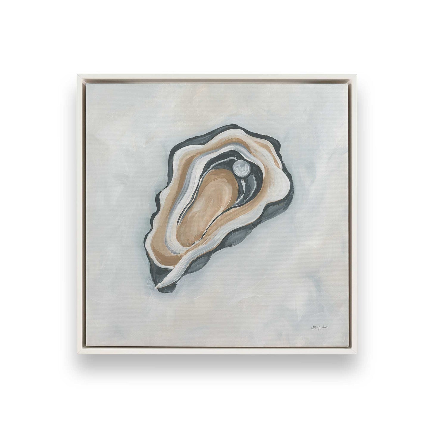 [Color:Opaque White], Picture of art in a White frame