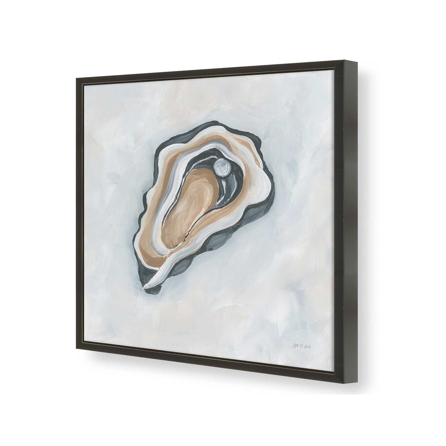 [Color:Satin Black], Picture of art in a Satin Black frame of the corner