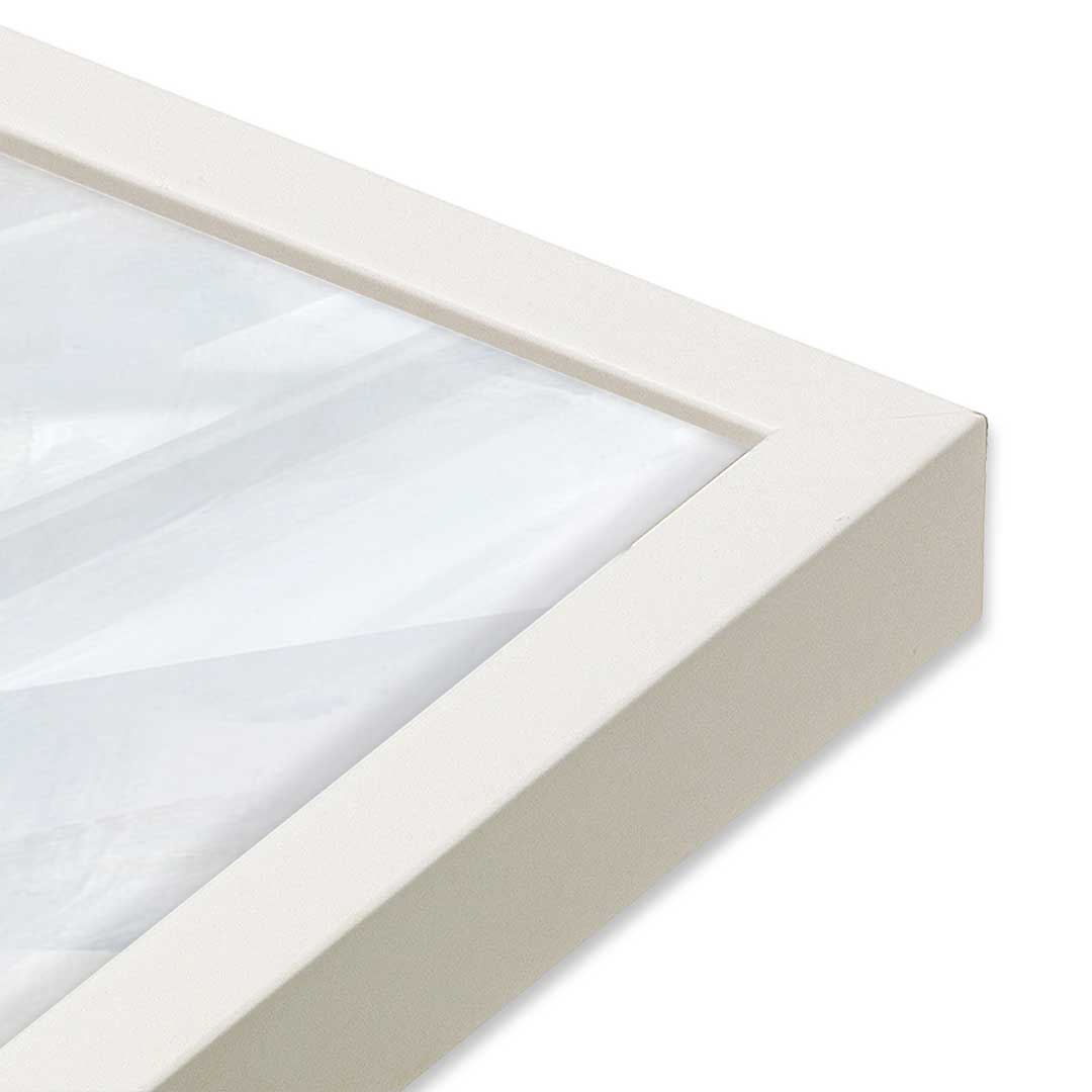 [Color:Opaque White], Picture of art in a Opaque White frame at an angle