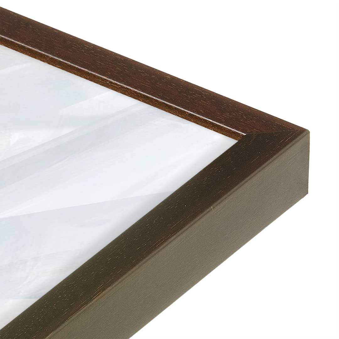 [Color:Espresso], Picture of art in a Espresso frame at an angle