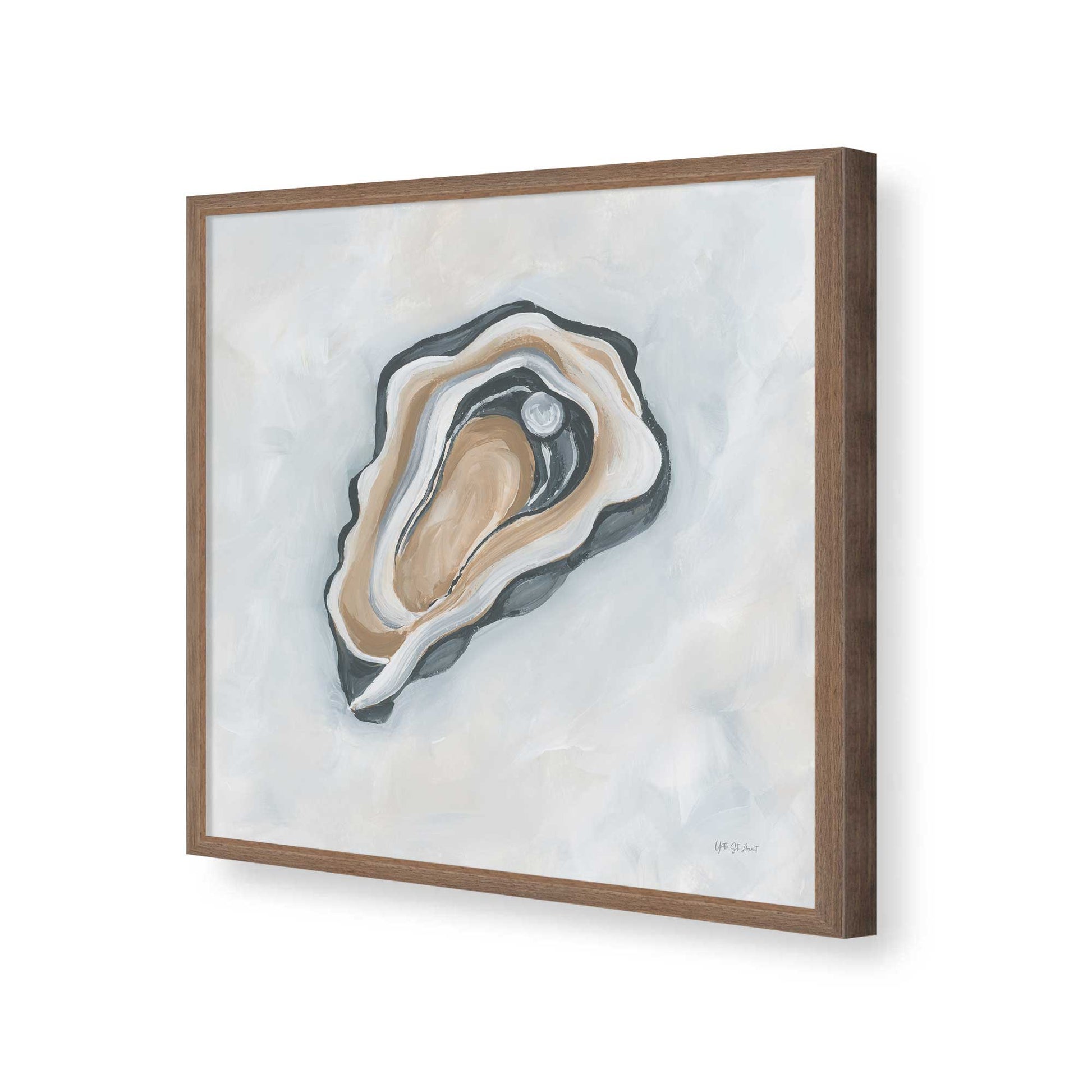 [Color:Walnut], Picture of art in a Walnut frame of the corner