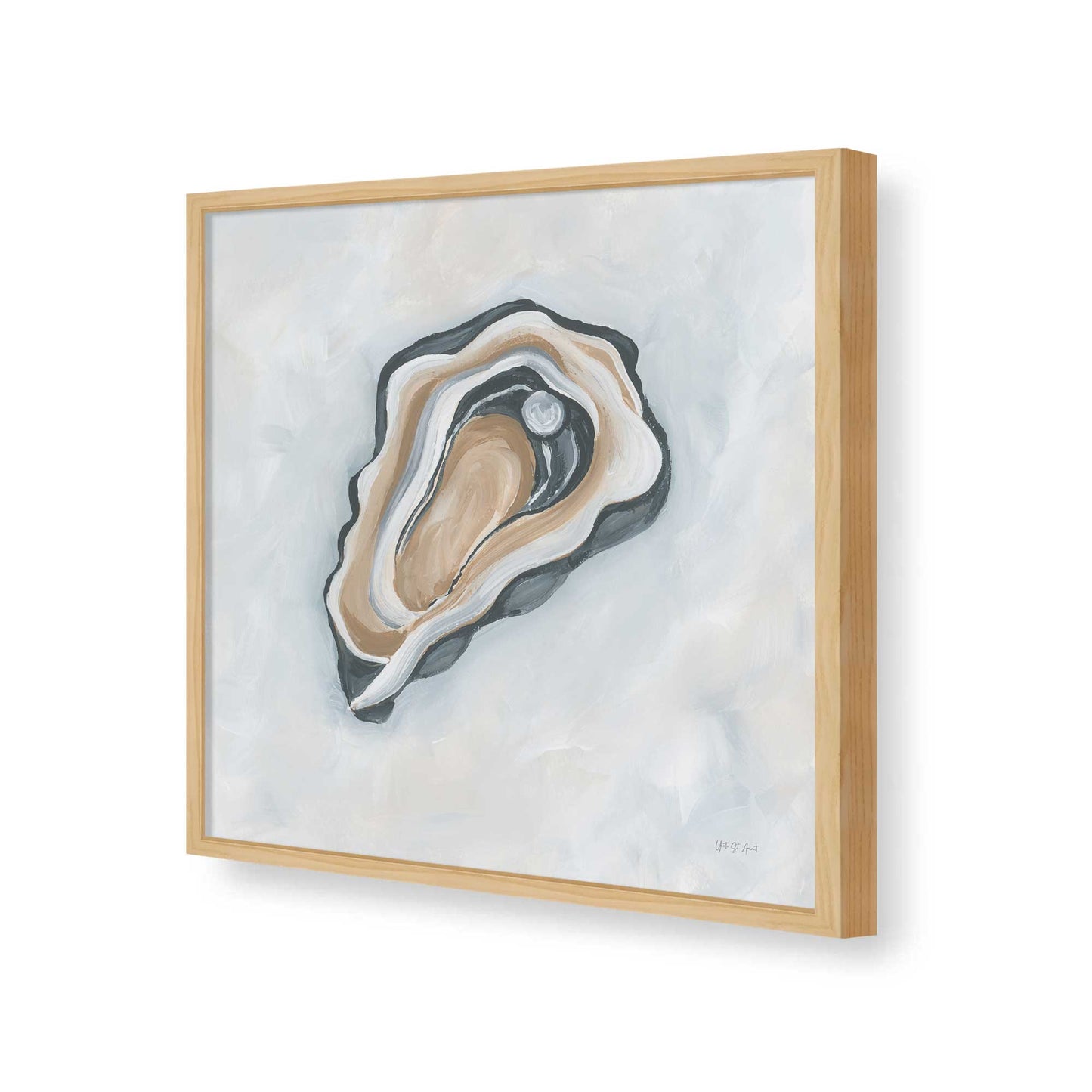 [Color:American Maple], Picture of art in a American Maple frame of the corner