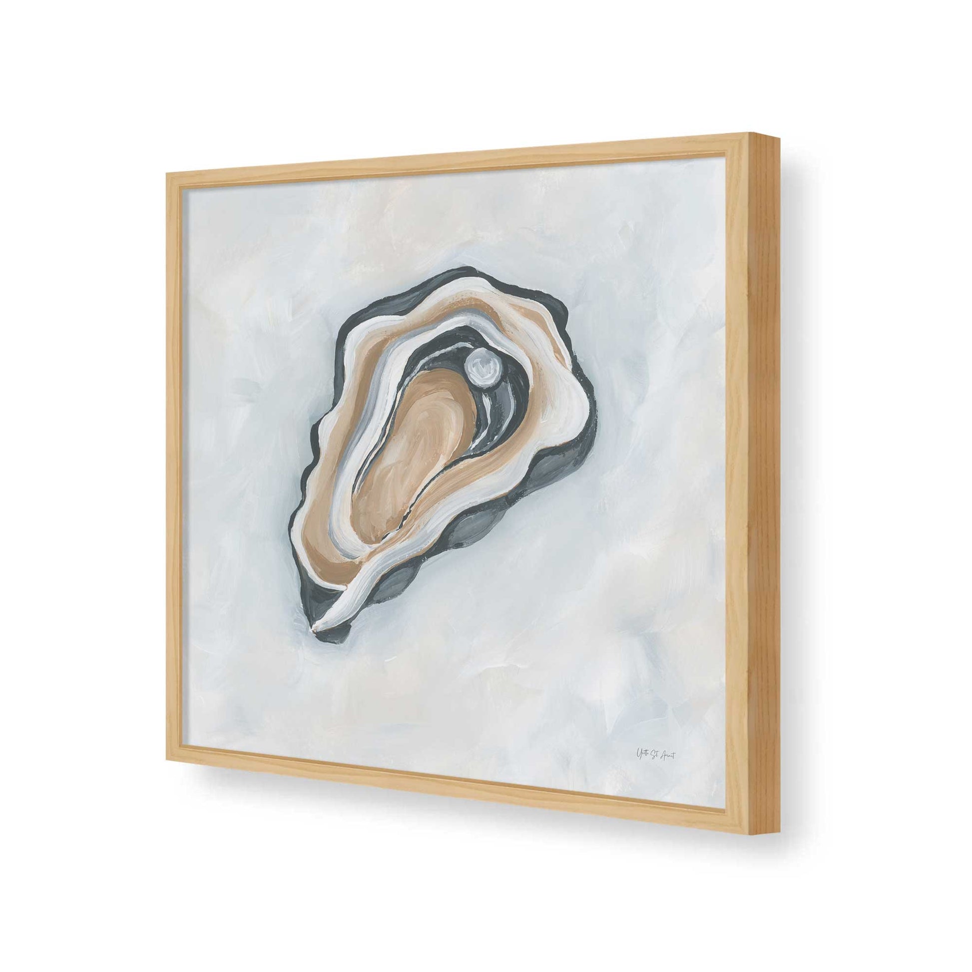 [Color:American Maple], Picture of art in a American Maple frame of the corner