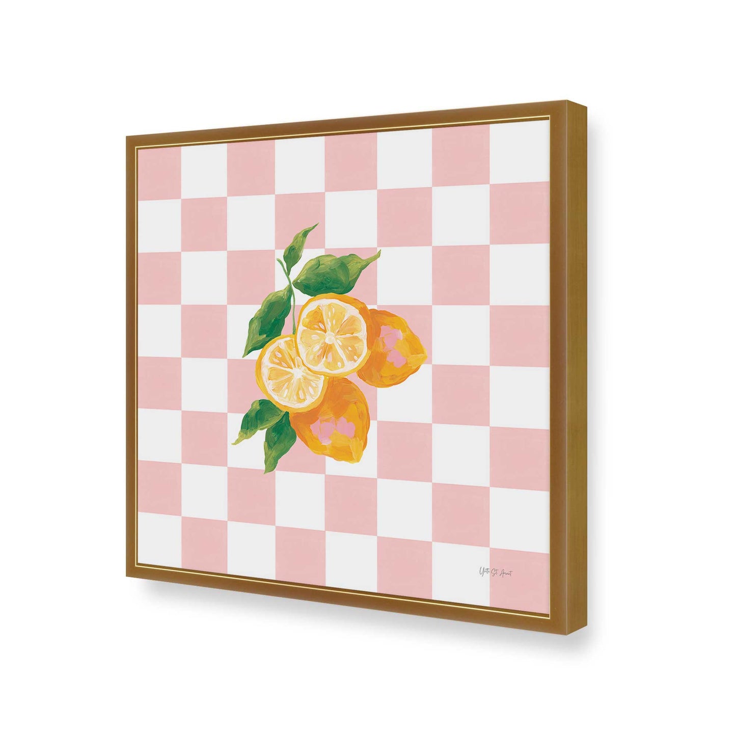 [Color:Polished Gold], Picture of art in a Polished Gold frame of the corner