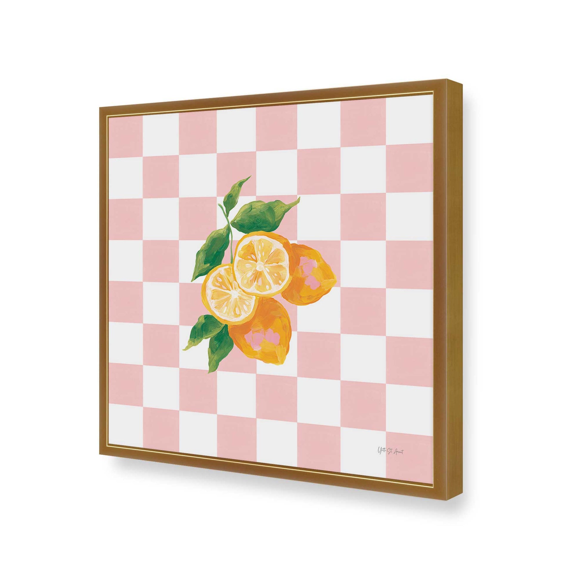 [Color:Polished Gold], Picture of art in a Polished Gold frame of the corner