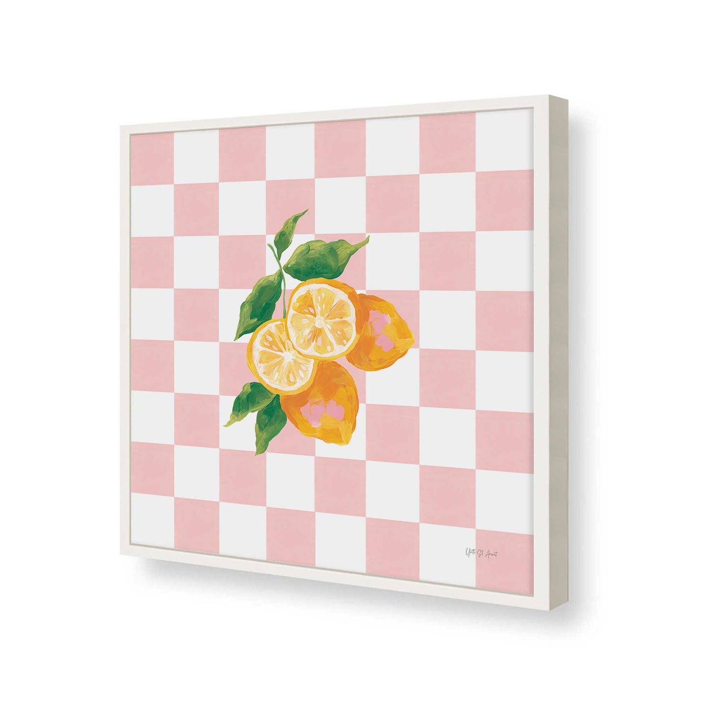 [Color:Opaque White], Picture of art in a Opaque White frame of the corner