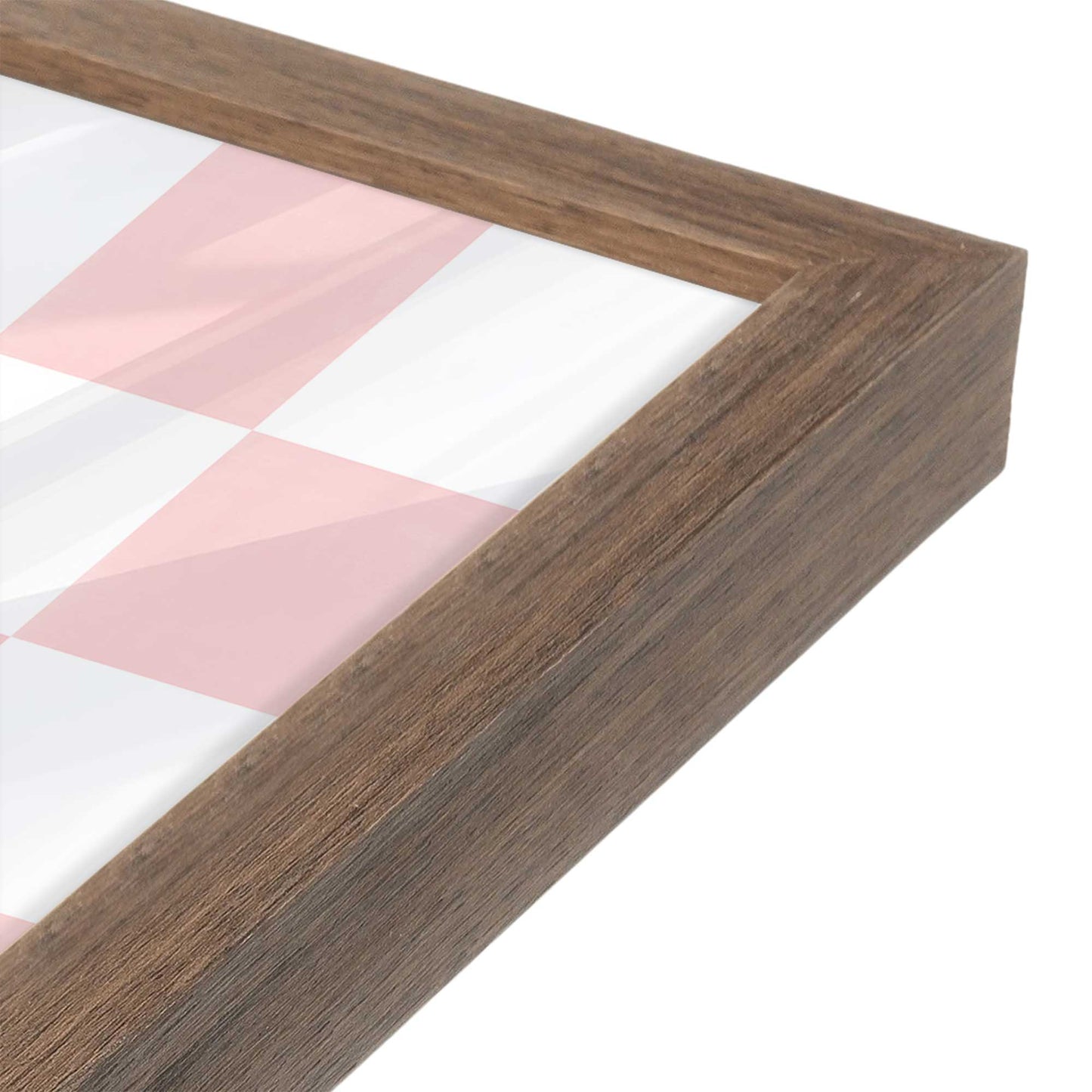 [Color:Walnut], Picture of art in a Walnut frame at an angle