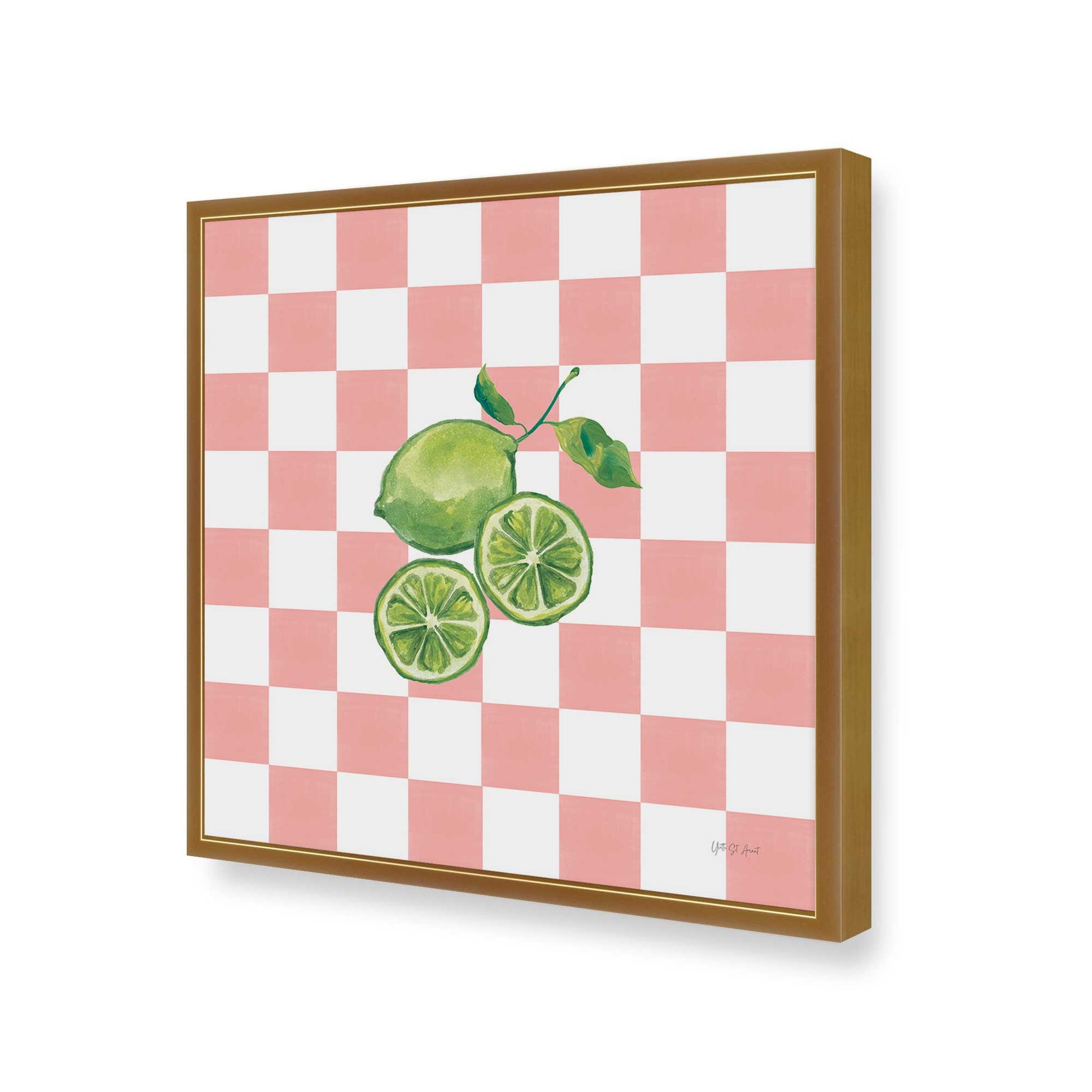 [Color:Polished Gold], Picture of art in a Polished Gold frame of the corner