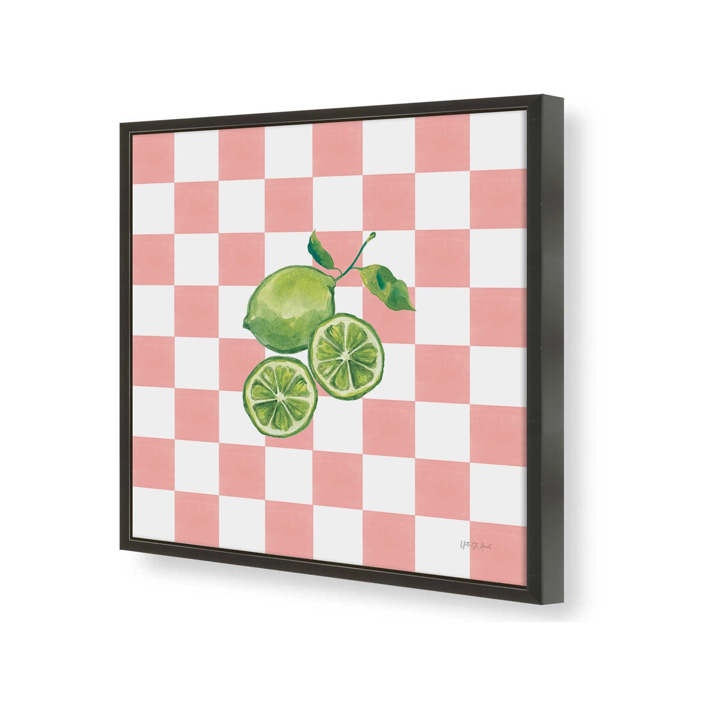 [Color:Satin Black], Picture of art in a Satin Black frame of the corner